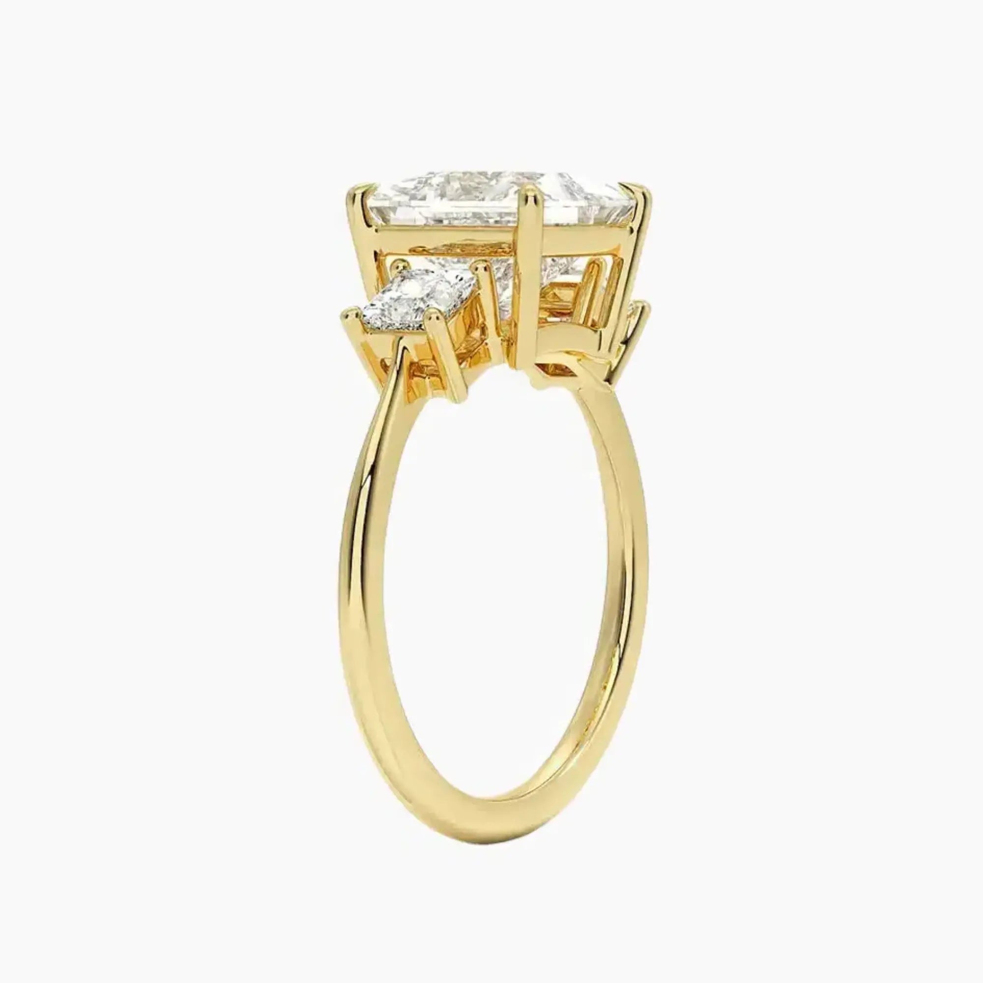 OBSER537 - Vespera Three Stone Princess engagement ring setting view 8