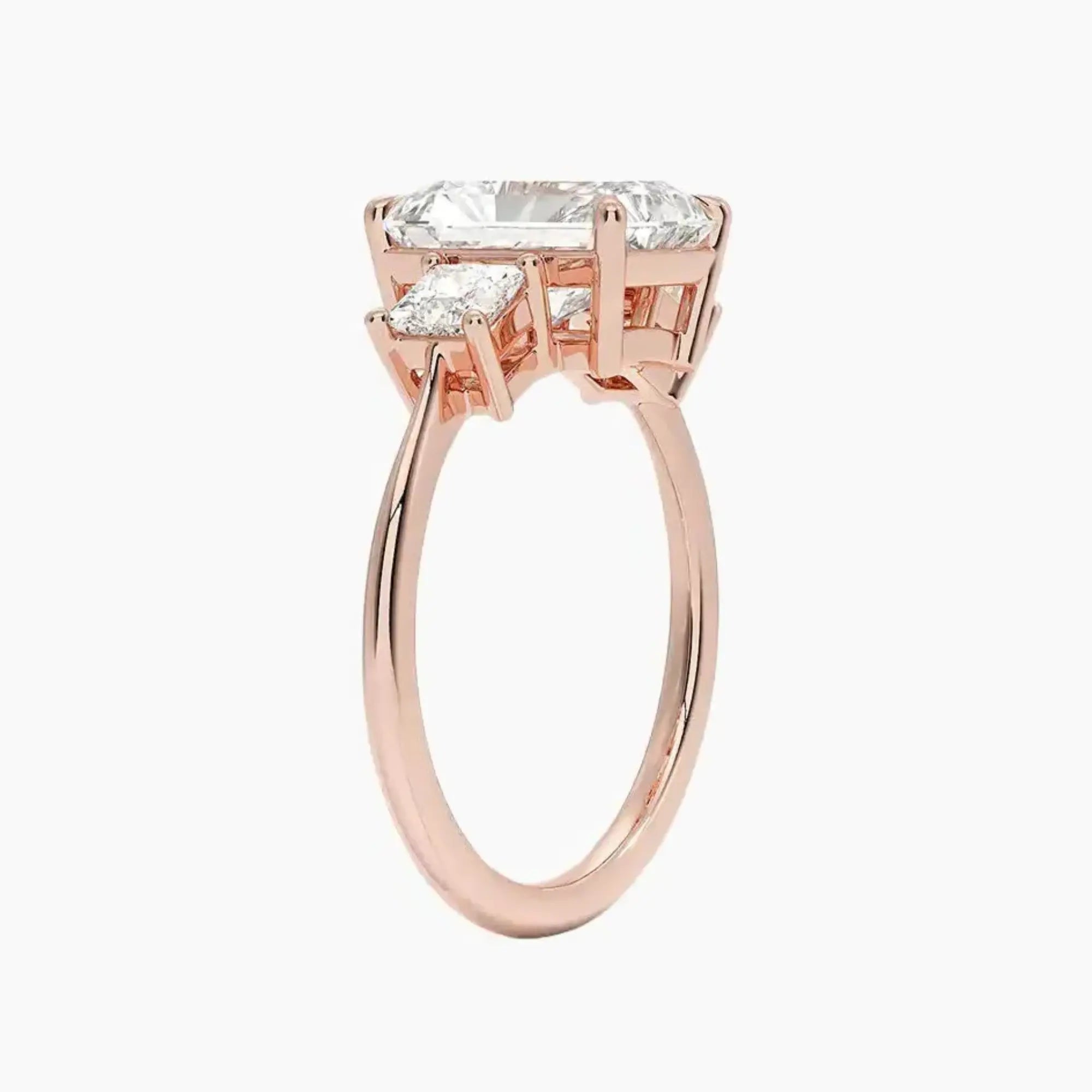 OBSER533 - Vespera Three Stone Radiant engagement ring setting view 5
