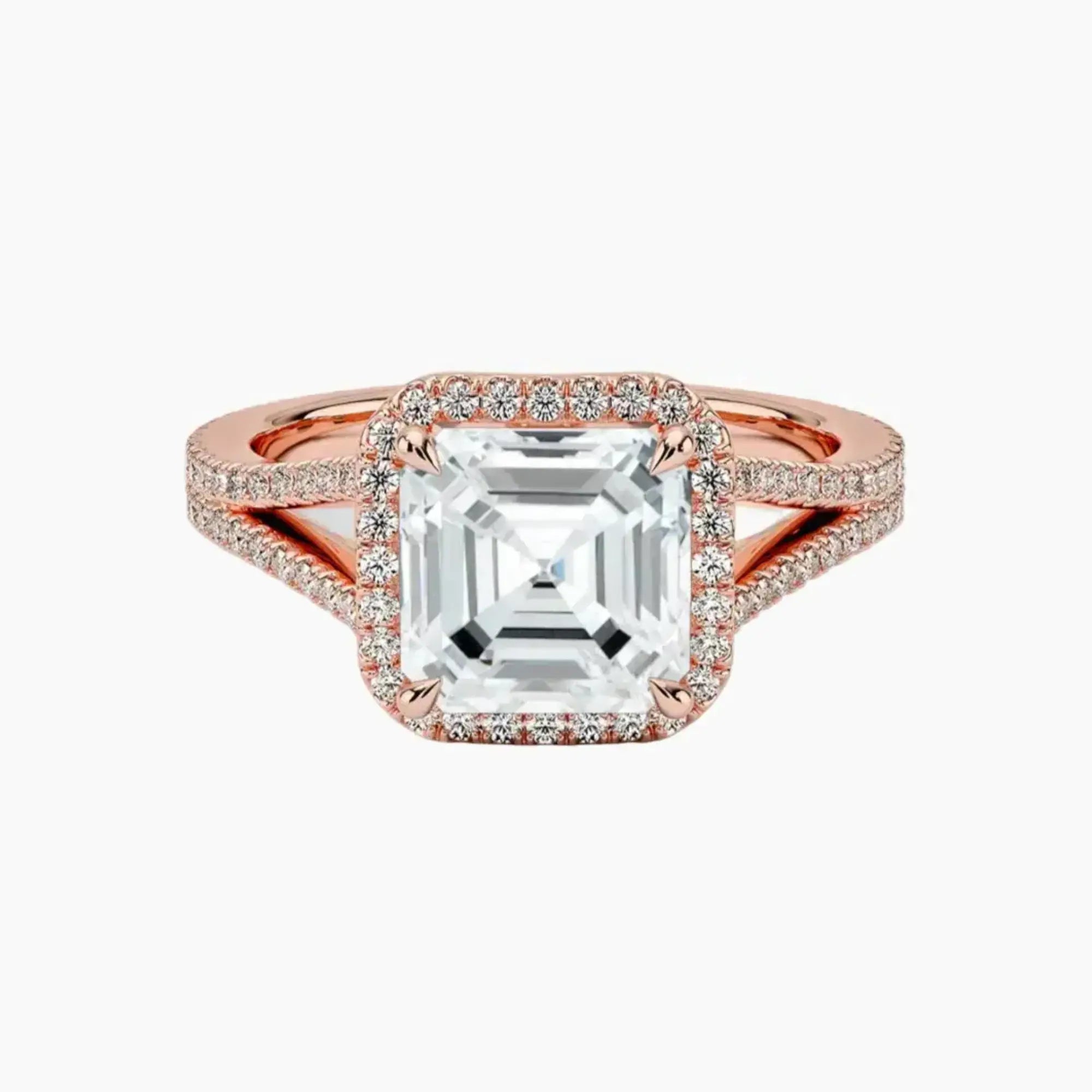 OBSER467 - Zephyrine Halo Asscher engagement ring setting view 4