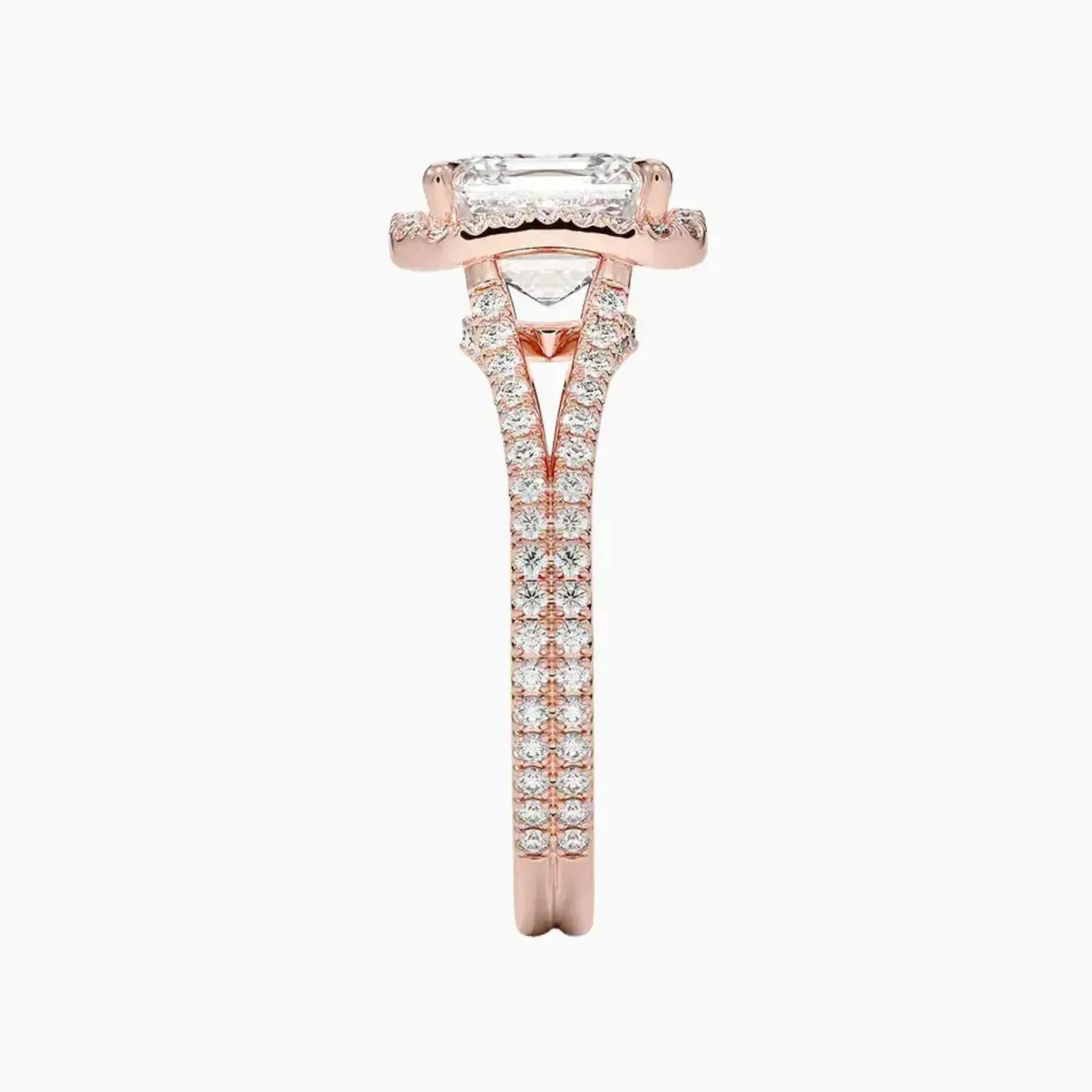 OBSER467 - Zephyrine Halo Asscher engagement ring setting view 6