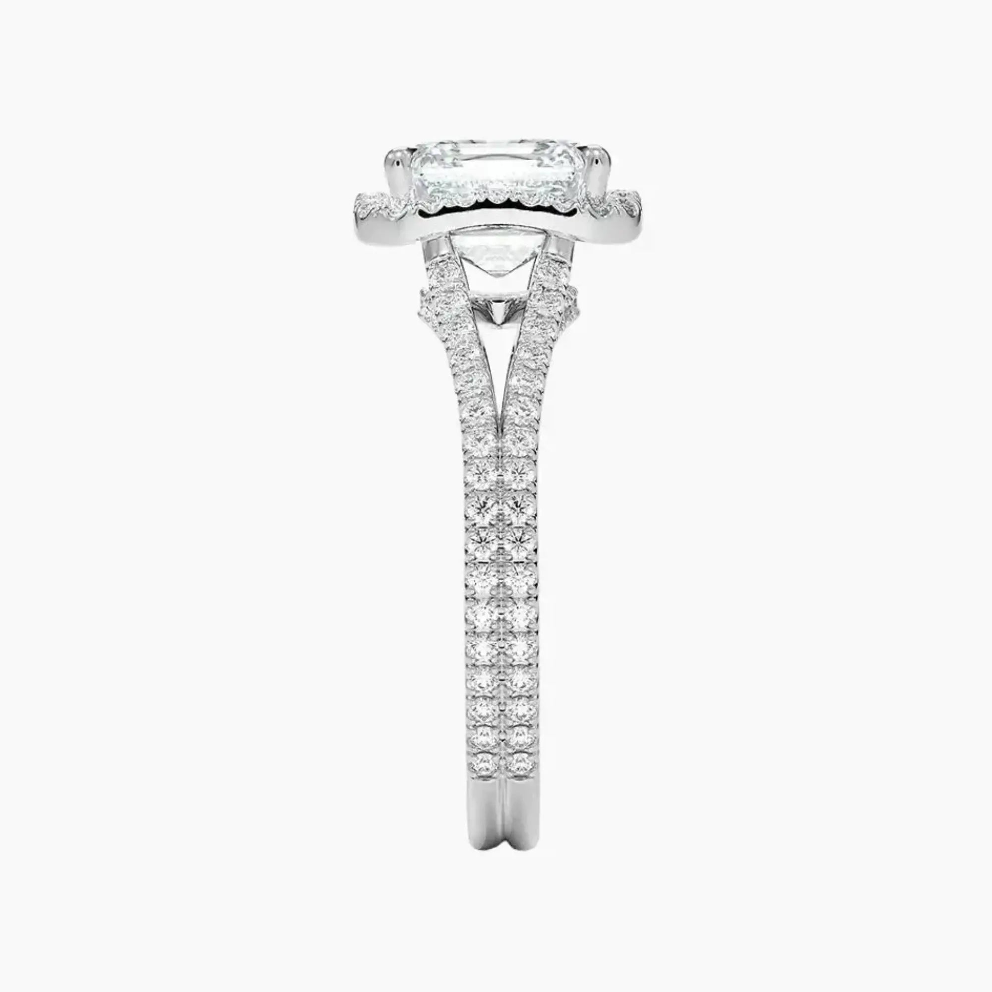 OBSER467 - Zephyrine Halo Asscher engagement ring setting view 3