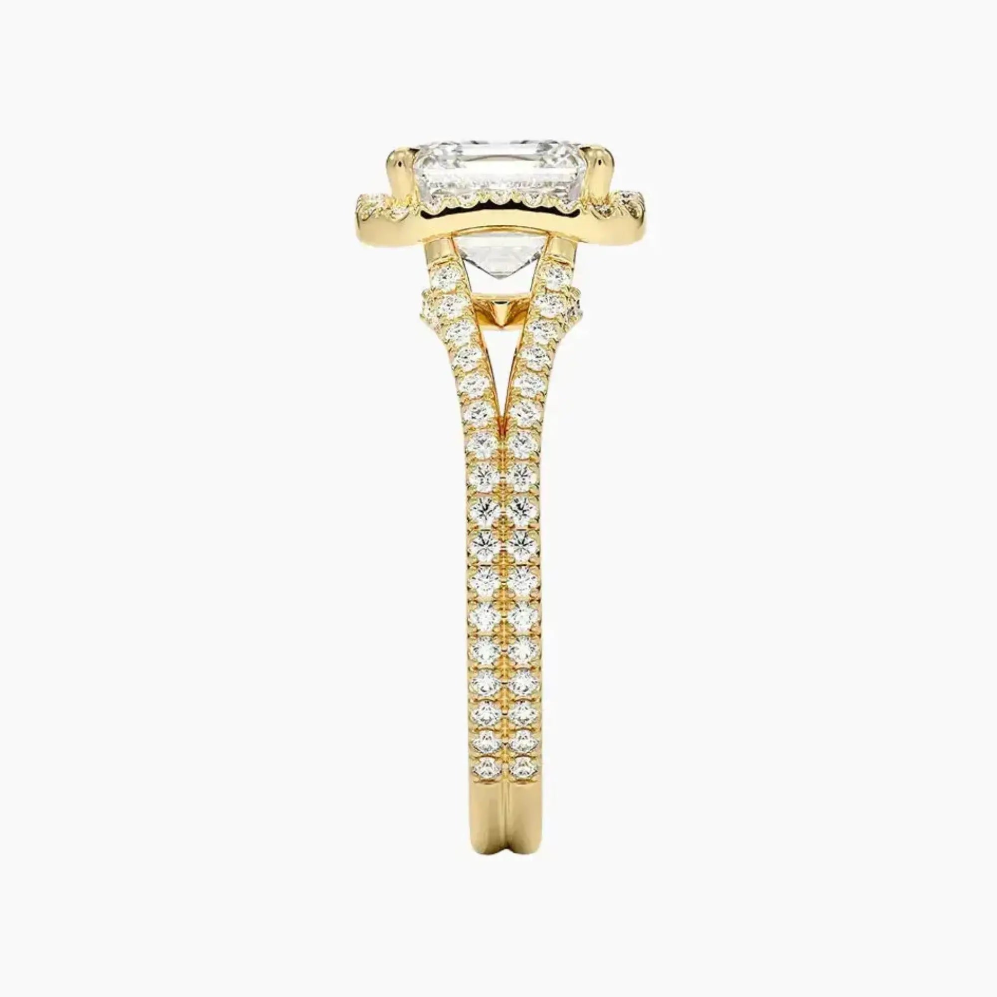 OBSER467 - Zephyrine Halo Asscher engagement ring setting view 9