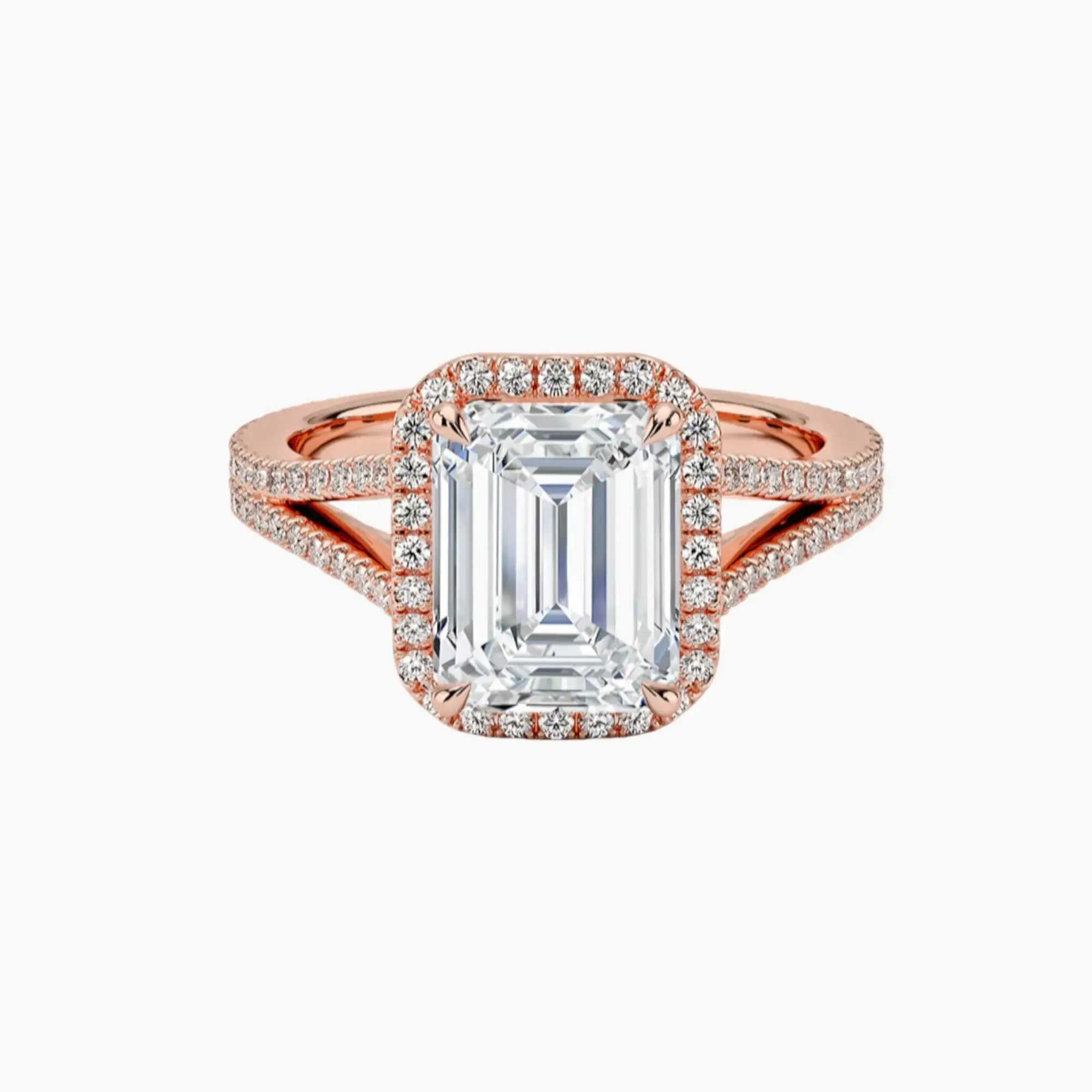 OBSER469 - Zephyrine Halo Emerald engagement ring setting view 4