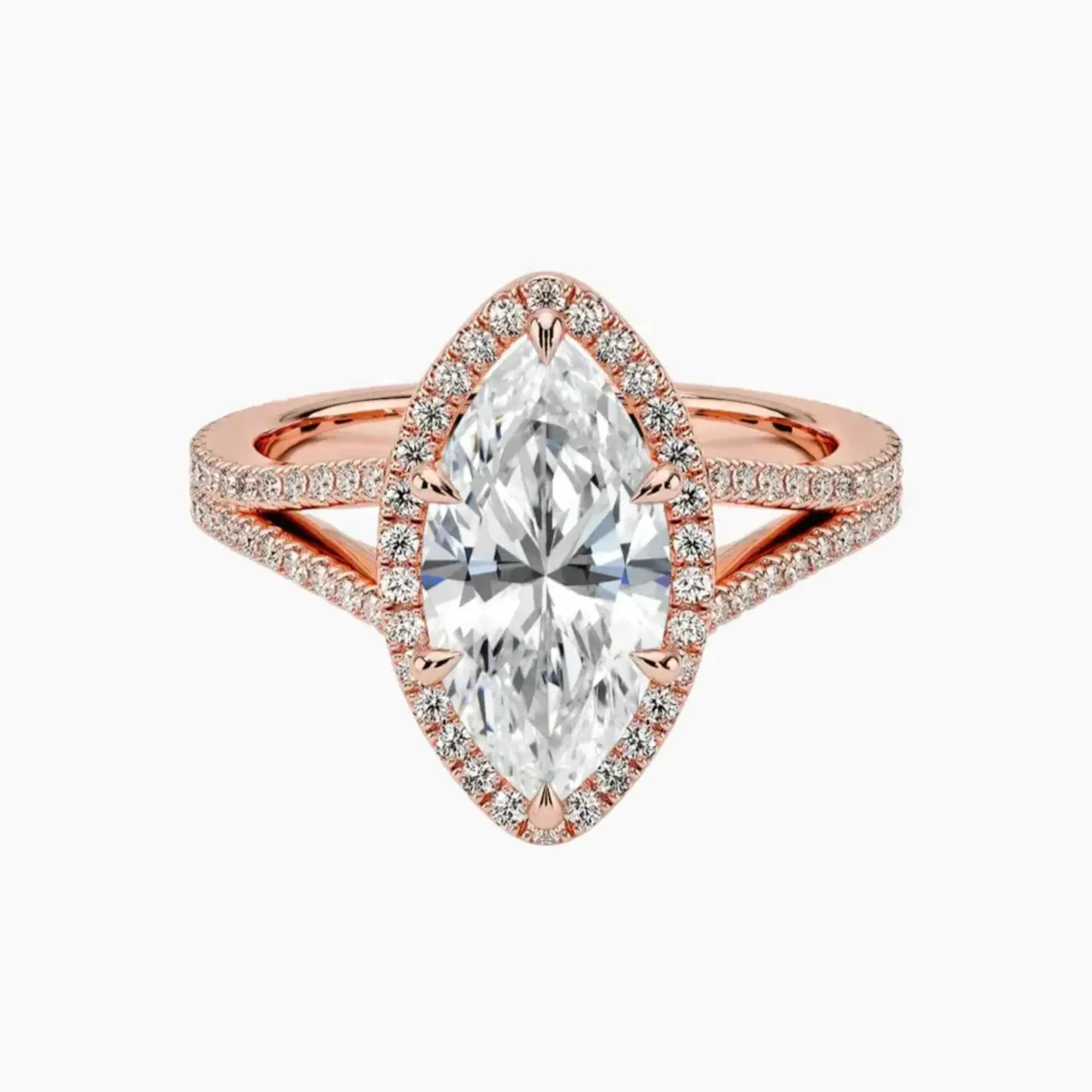 OBSER468 - Zephyrine Halo Marquise engagement ring setting view 4