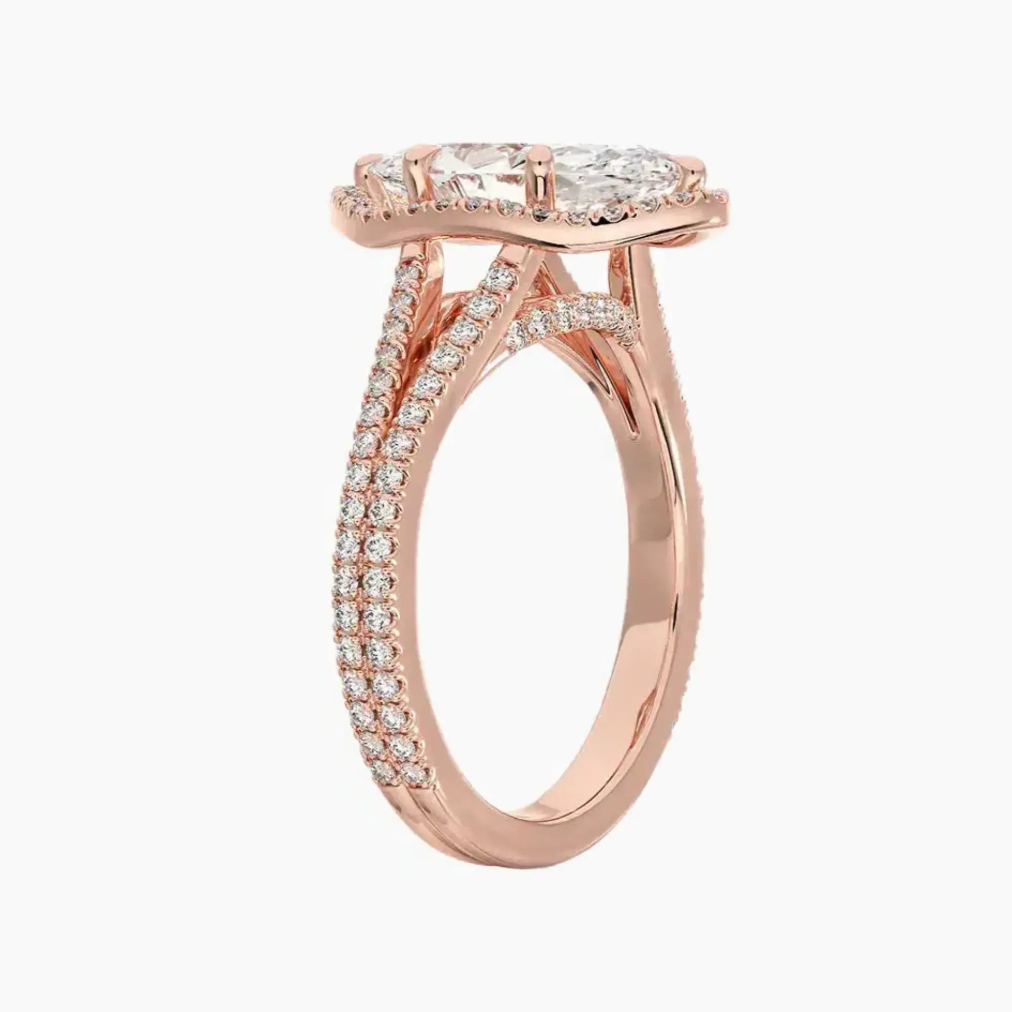 OBSER468 - Zephyrine Halo Marquise engagement ring setting view 5