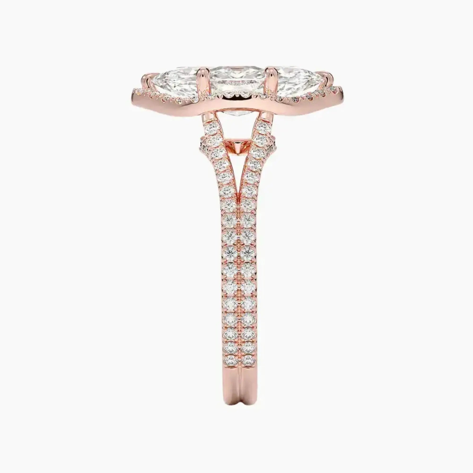OBSER468 - Zephyrine Halo Marquise engagement ring setting view 6
