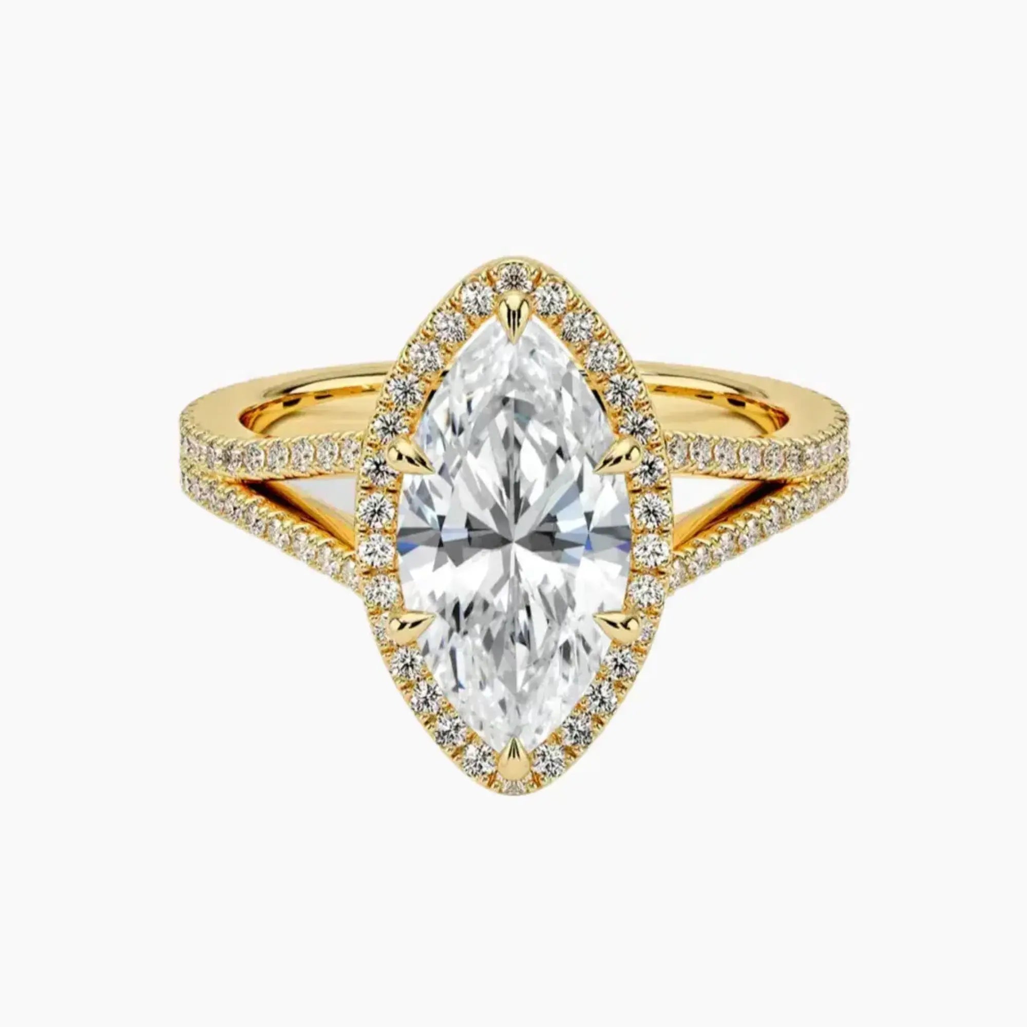 OBSER468 - Zephyrine Halo Marquise engagement ring setting view 7