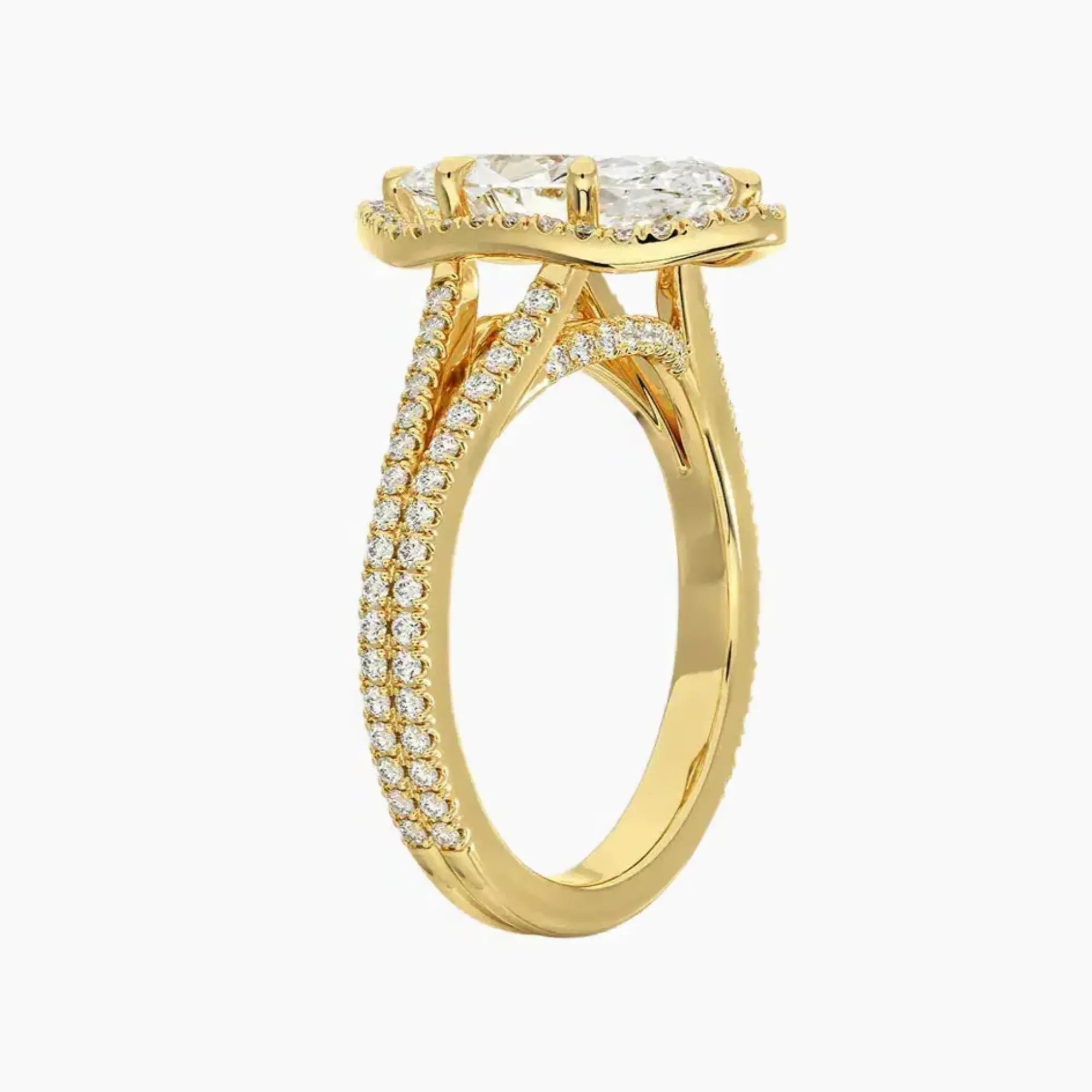 OBSER468 - Zephyrine Halo Marquise engagement ring setting view 8