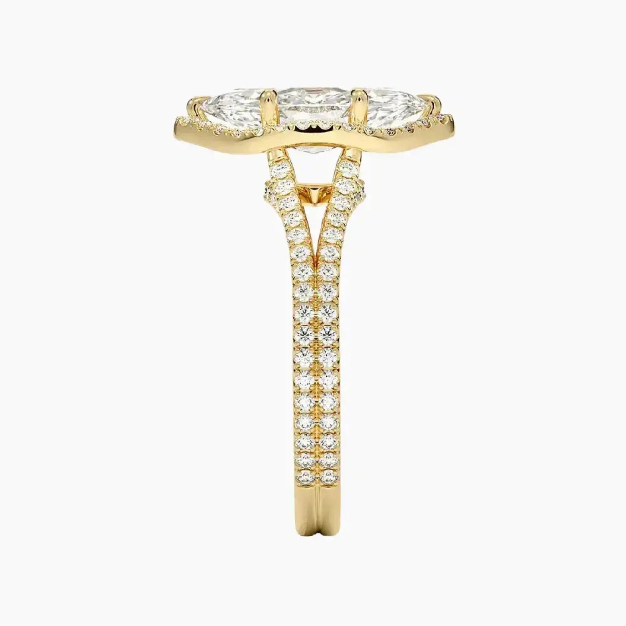 OBSER468 - Zephyrine Halo Marquise engagement ring setting view 9