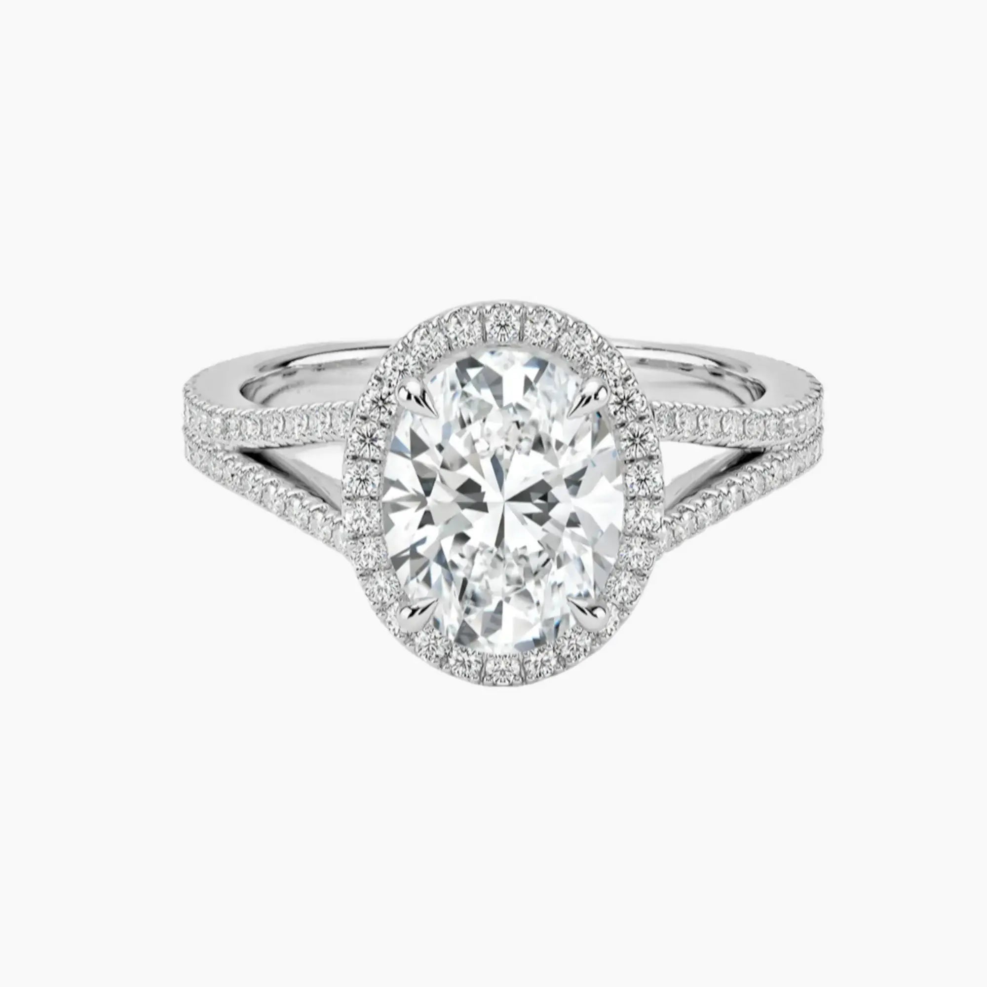 OBSER472 - Zephyrine Halo Oval engagement ring setting view 1