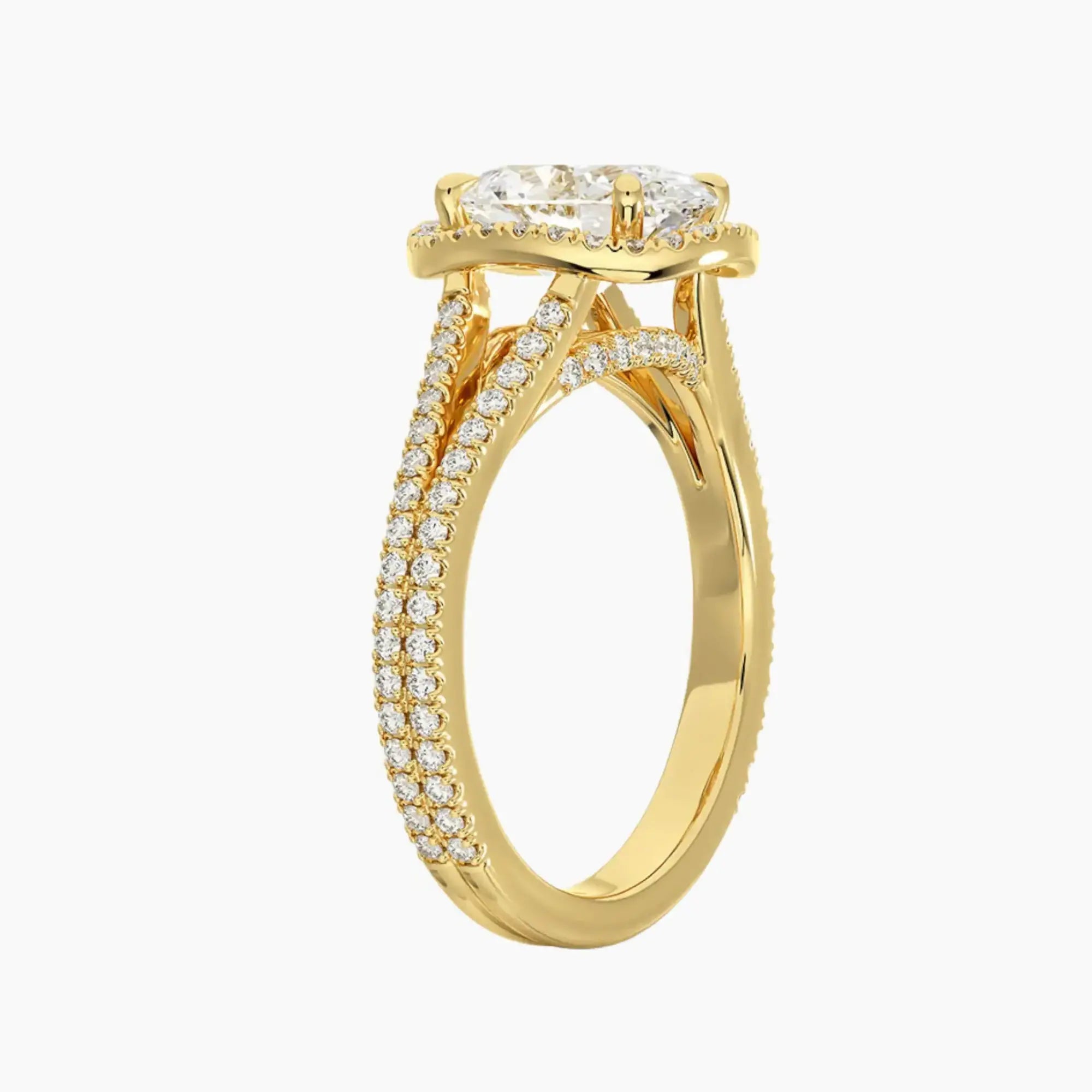 OBSER472 - Zephyrine Halo Oval engagement ring setting view 8