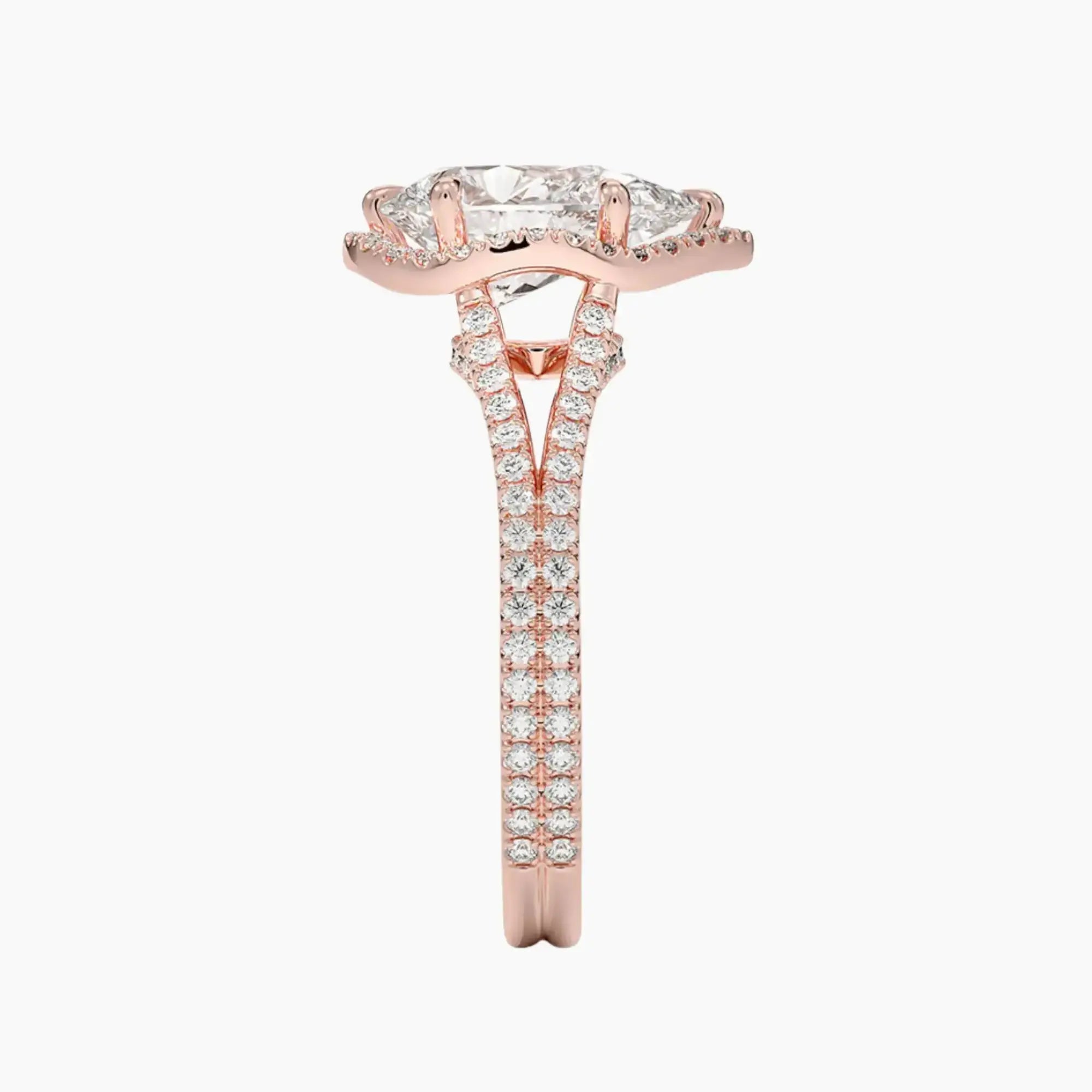 OBSER471 - Zephyrine Halo Pear engagement ring setting view 6