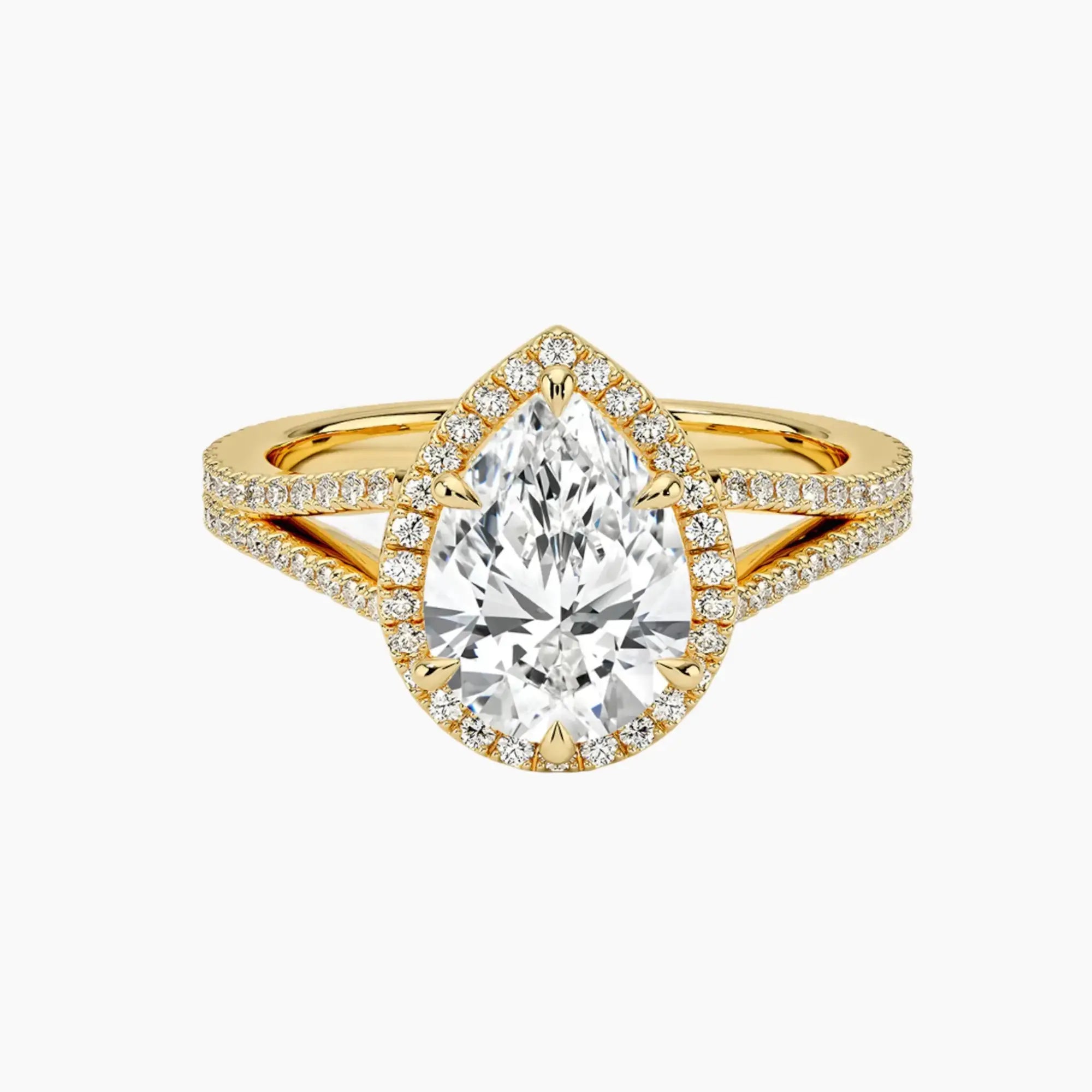 OBSER471 - Zephyrine Halo Pear engagement ring setting view 7
