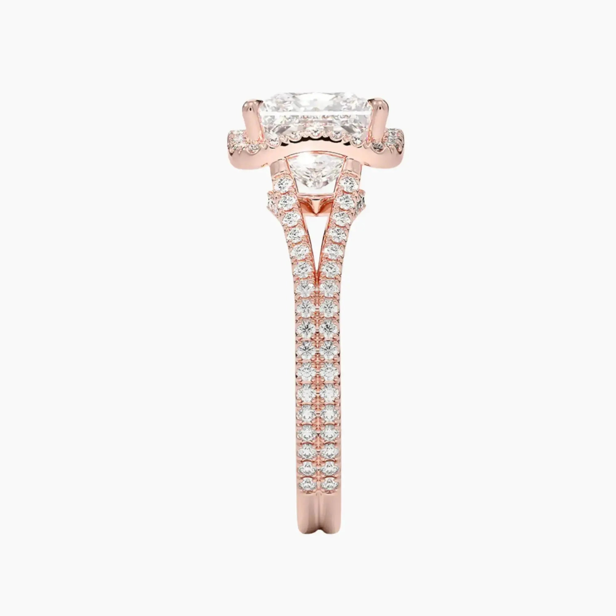 OBSER470 - Zephyrine Halo Princess engagement ring setting view 6