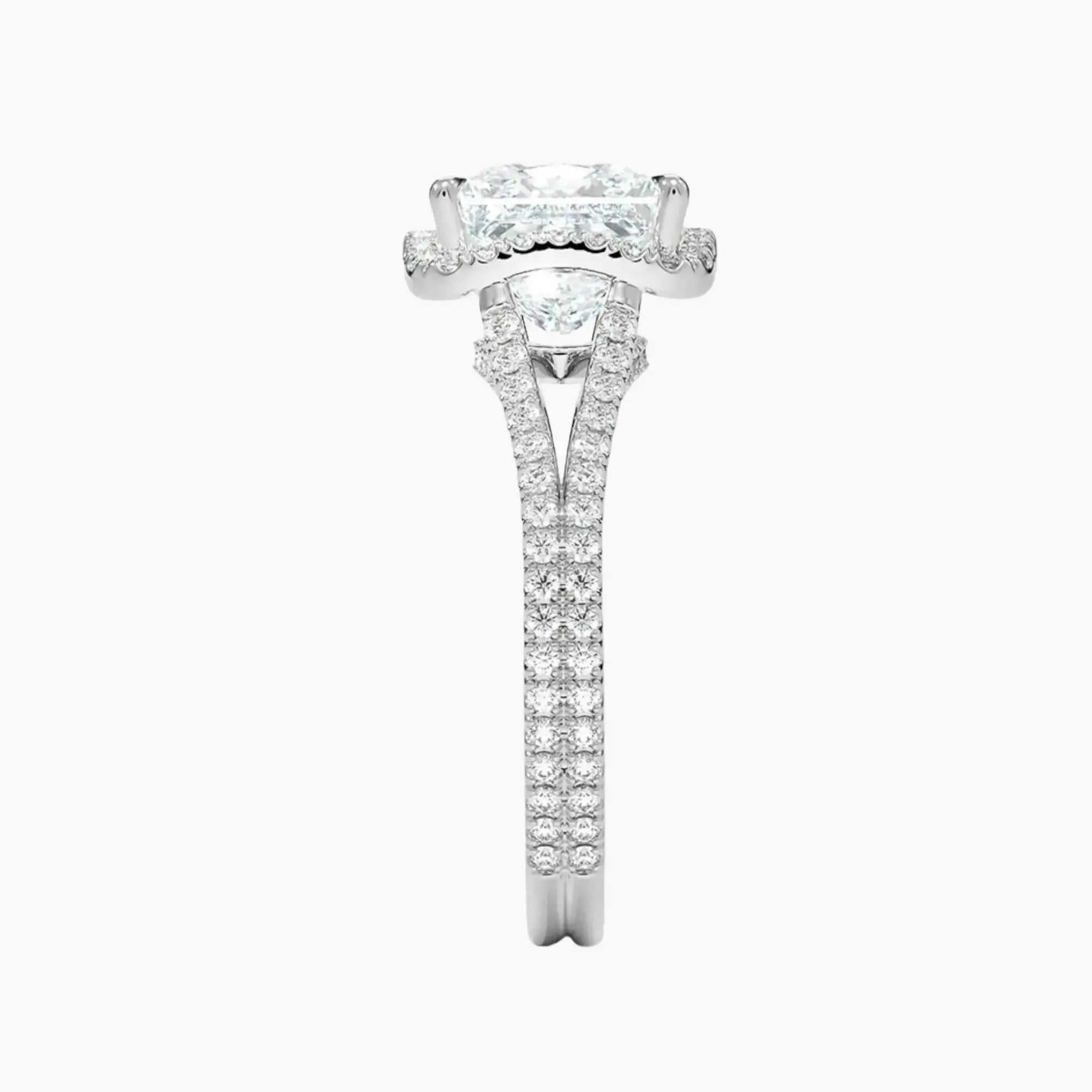 OBSER470 - Zephyrine Halo Princess engagement ring setting view 3