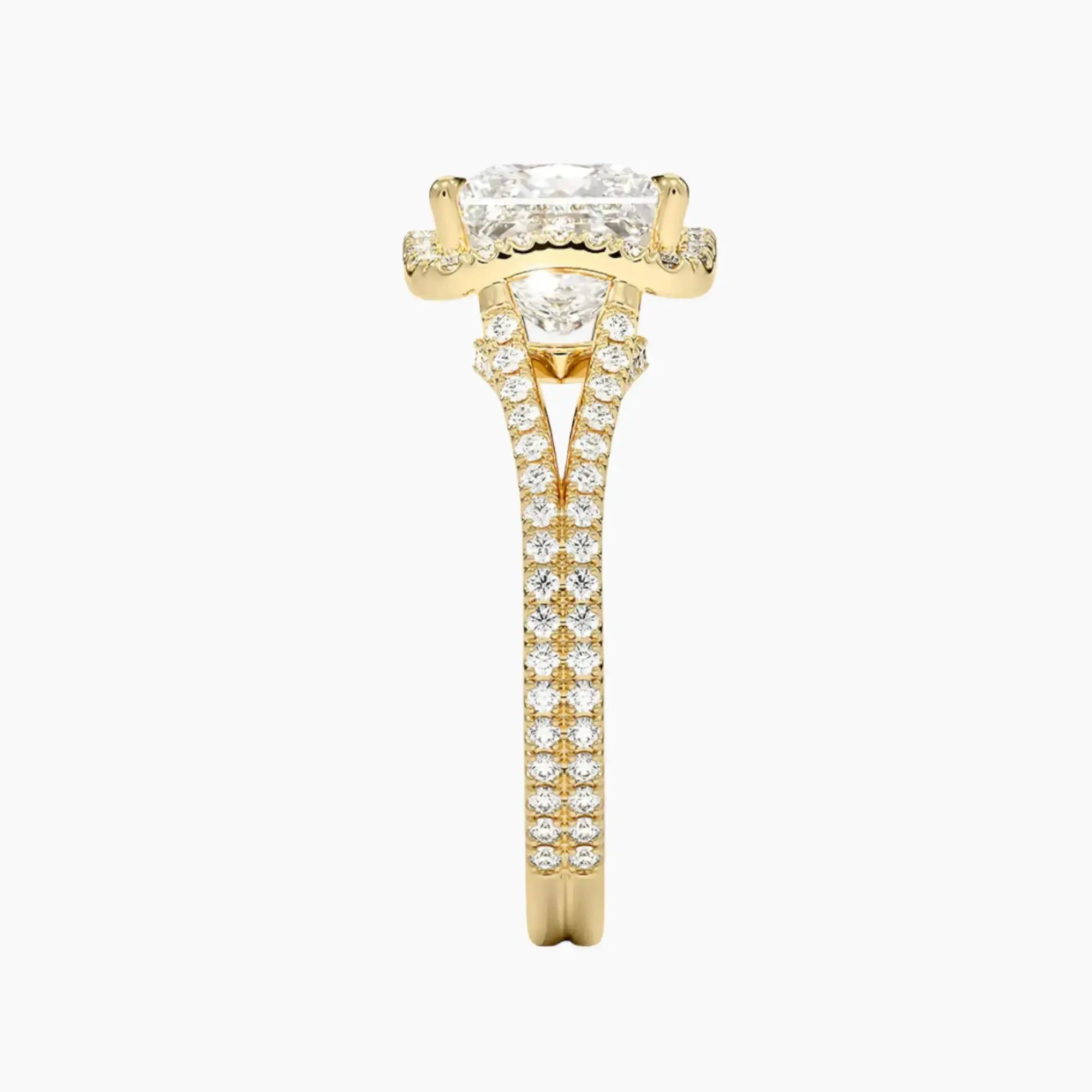 OBSER470 - Zephyrine Halo Princess engagement ring setting view 9