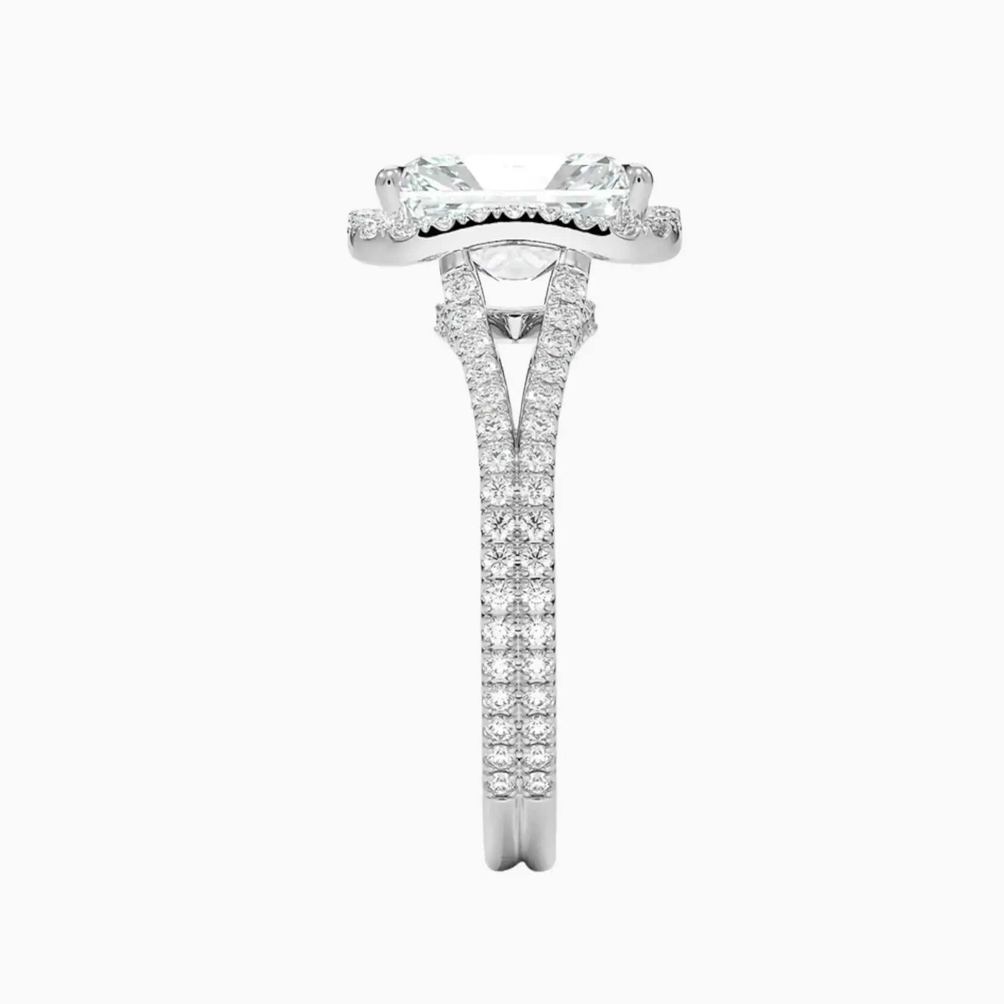OBSER466 - Zephyrine Halo Radiant engagement ring setting view 3