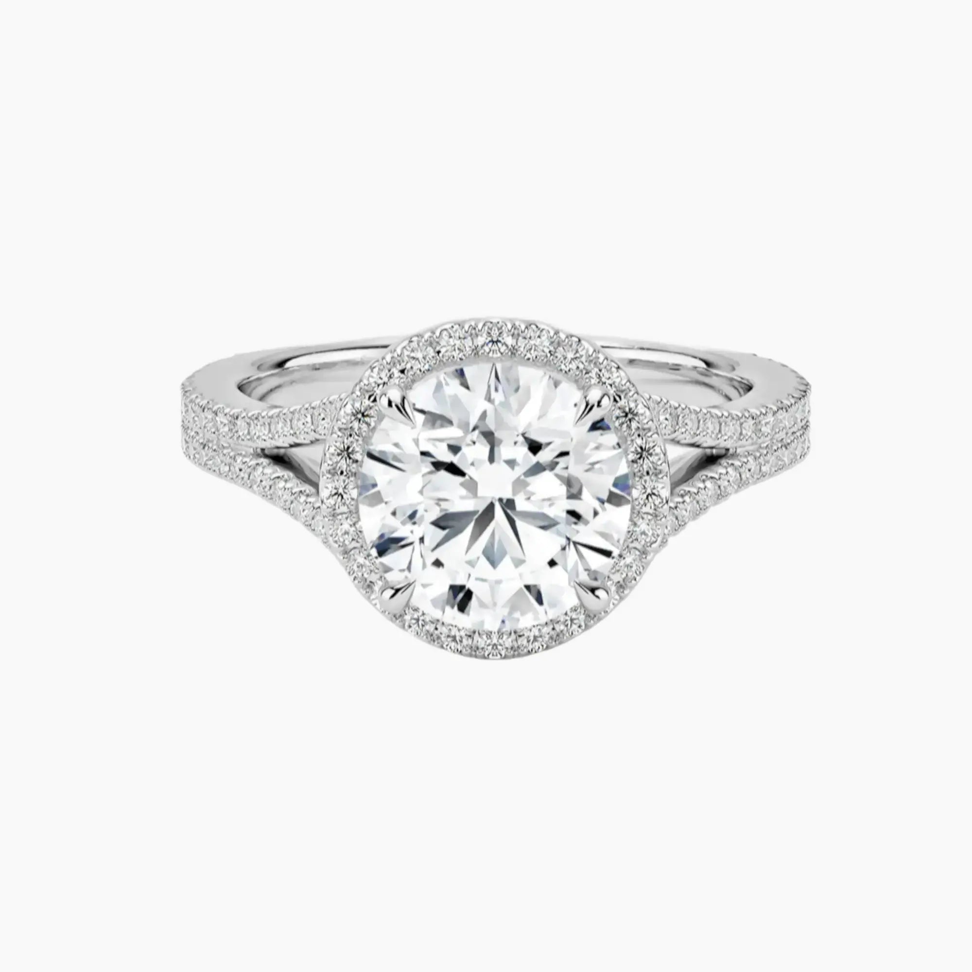 OBSER473 - Zephyrine Halo Round engagement ring setting view 1