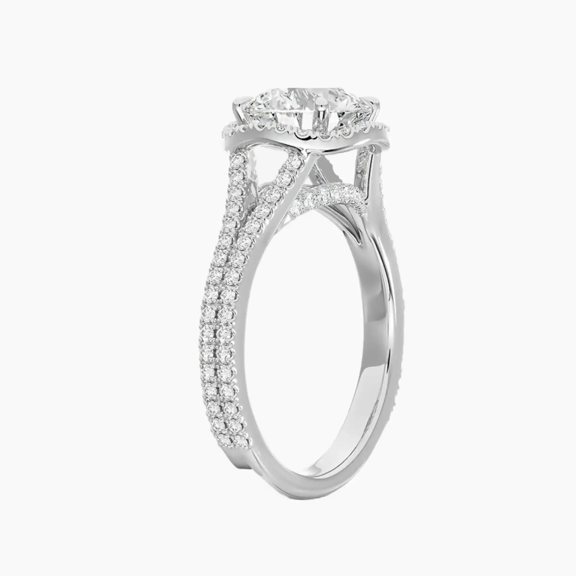 OBSER473 - Zephyrine Halo Round engagement ring setting view 2