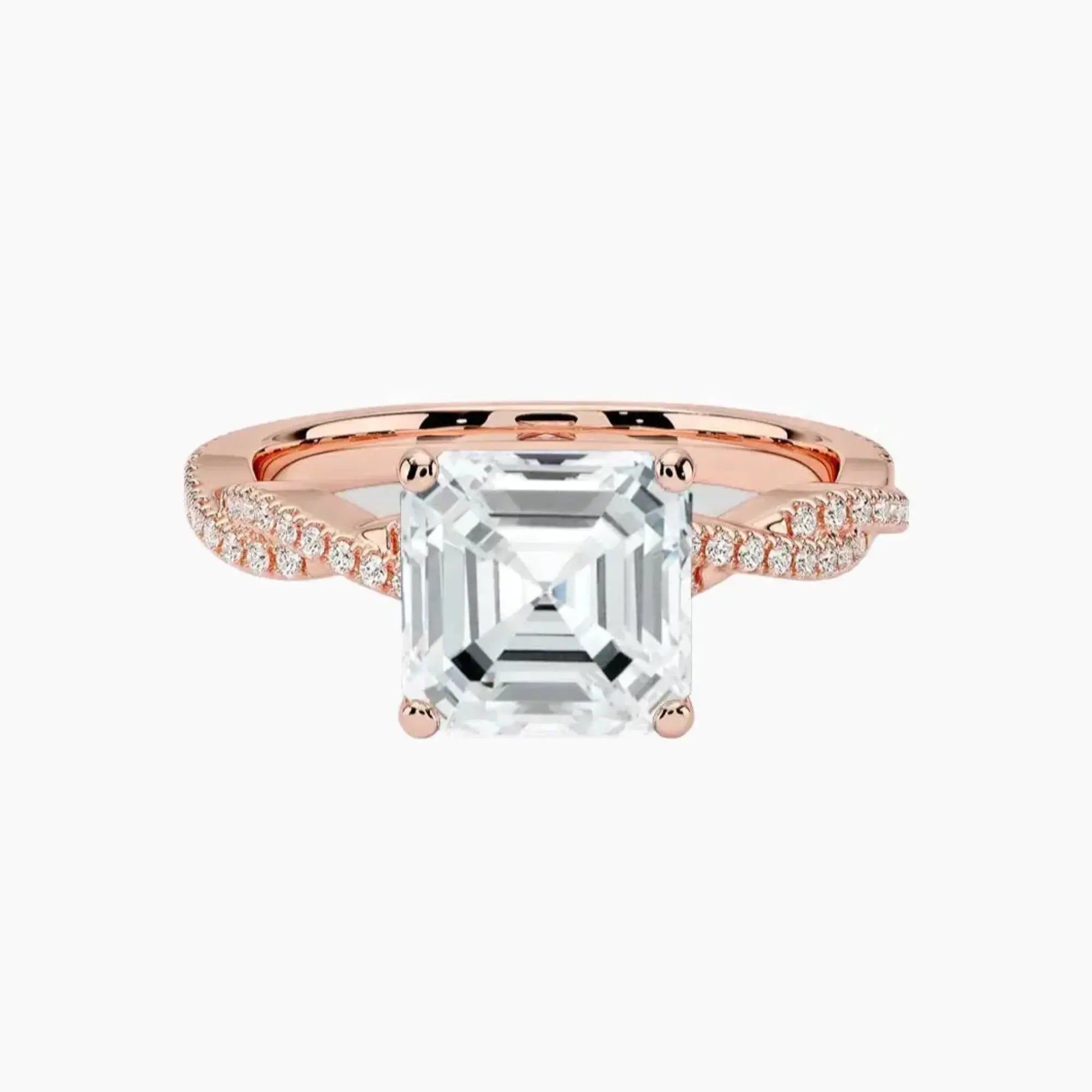 OBSER360 - Briar Solitaire Asscher engagement ring setting view 4