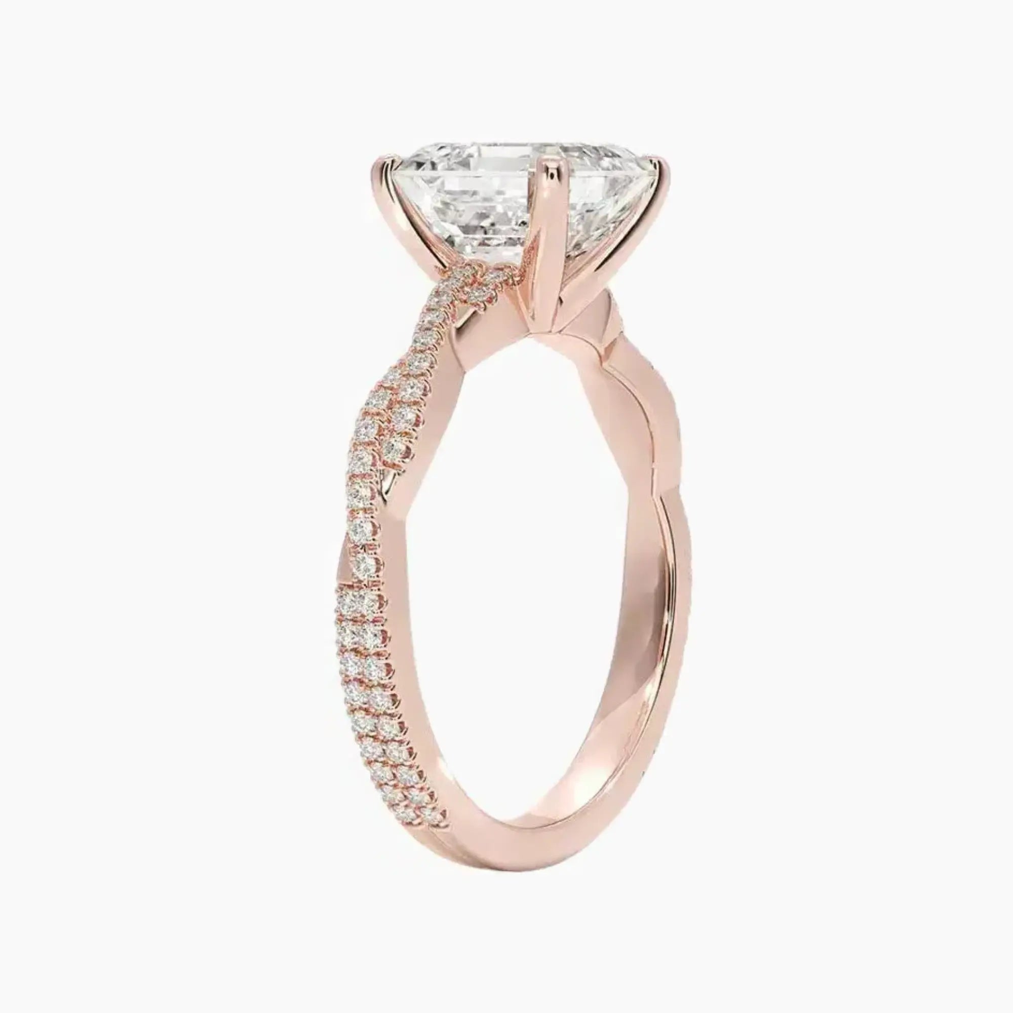 OBSER360 - Briar Solitaire Asscher engagement ring setting view 5