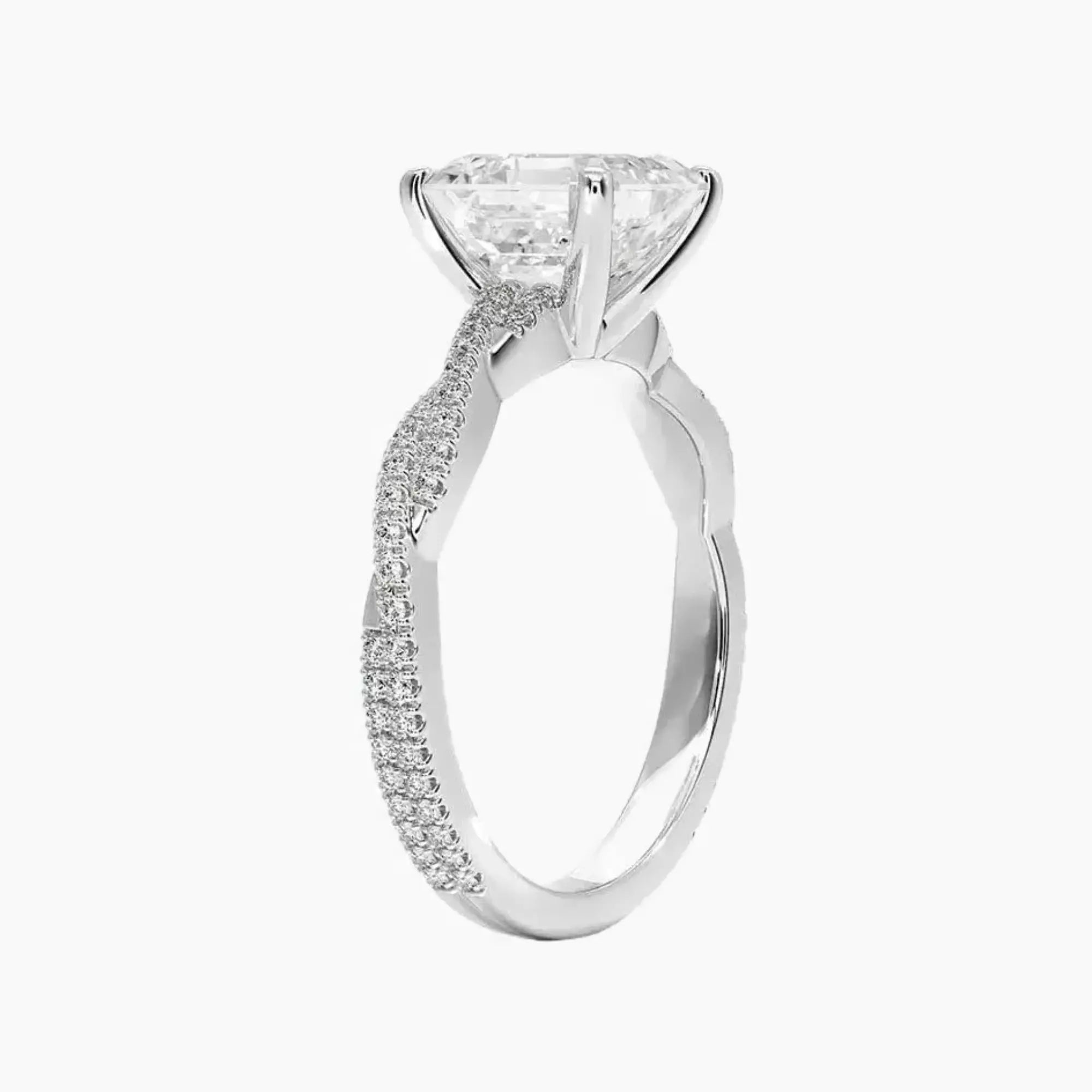 OBSER360 - Briar Solitaire Asscher engagement ring setting view 2