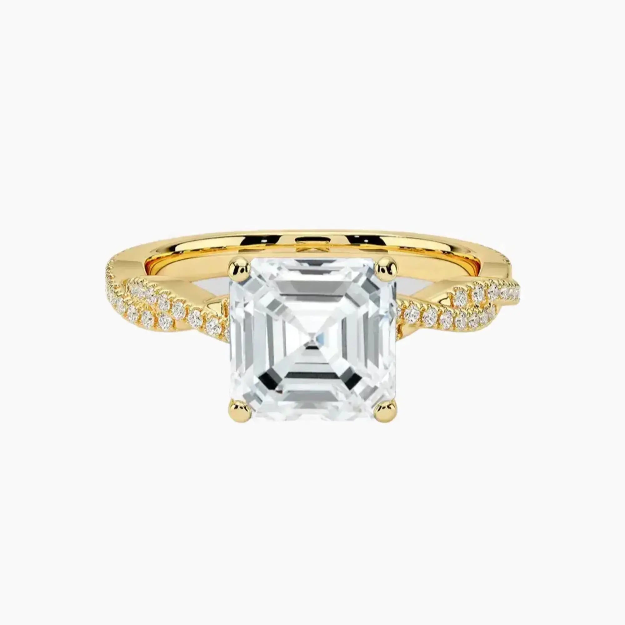 OBSER360 - Briar Solitaire Asscher engagement ring setting view 7