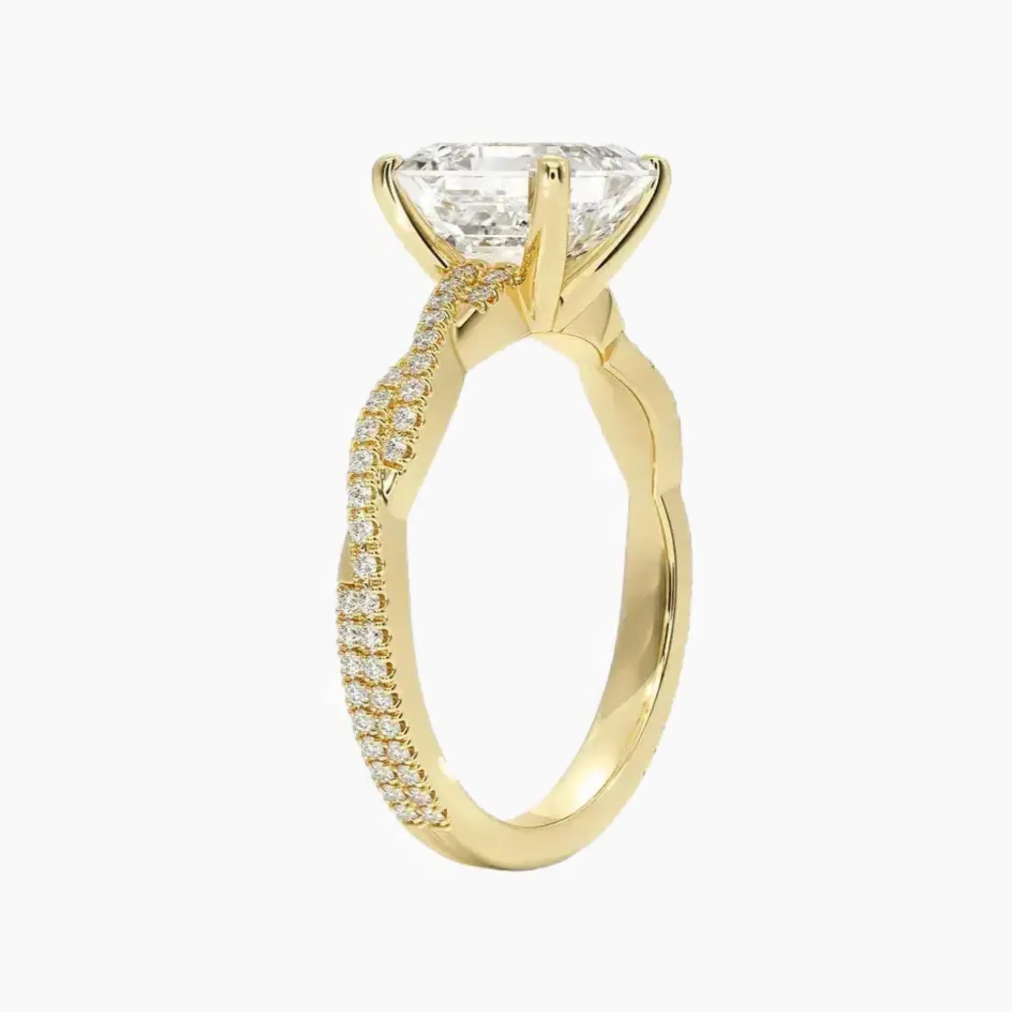 OBSER360 - Briar Solitaire Asscher engagement ring setting view 8