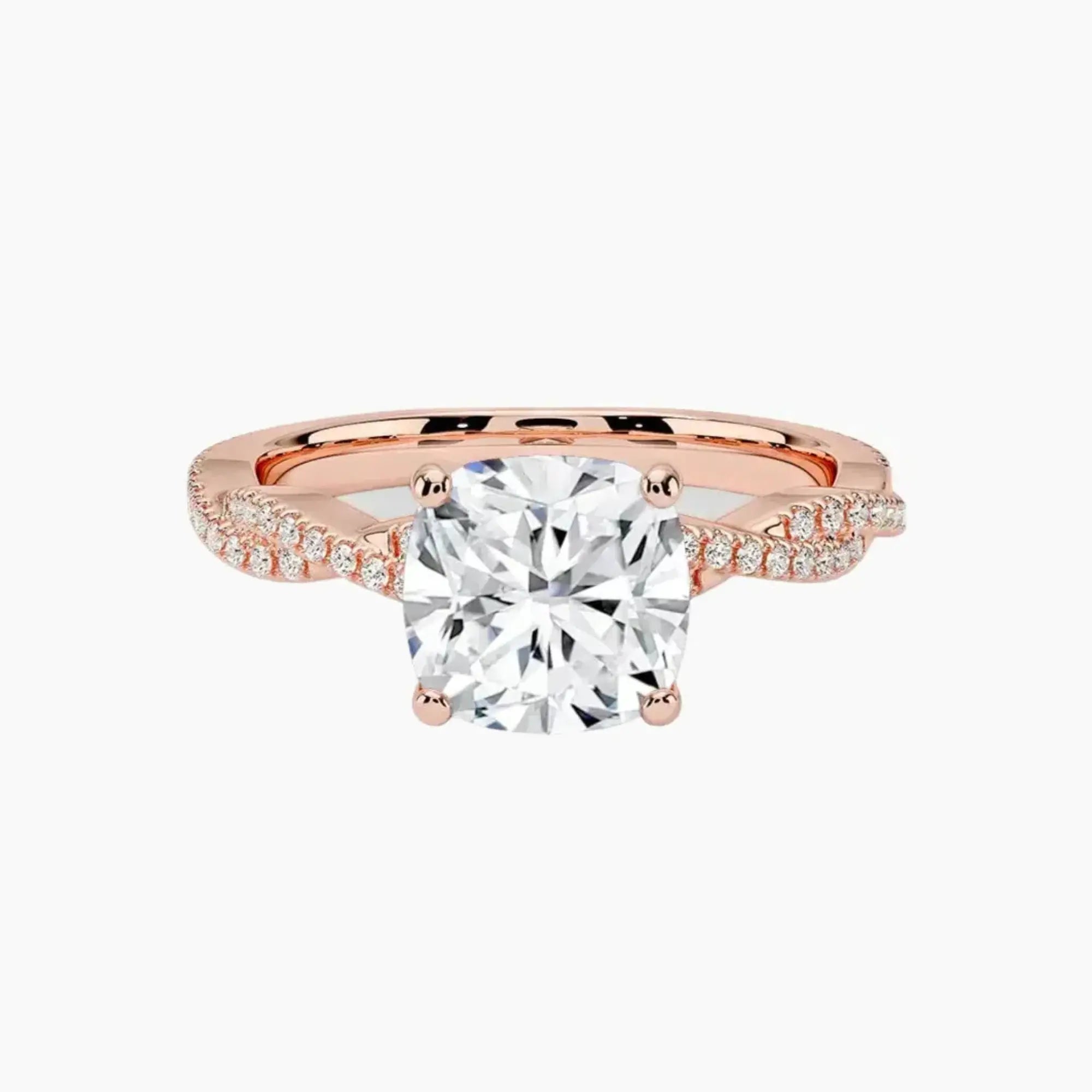 OBSER356 - Cassia Solitaire Cushion engagement ring setting view 4