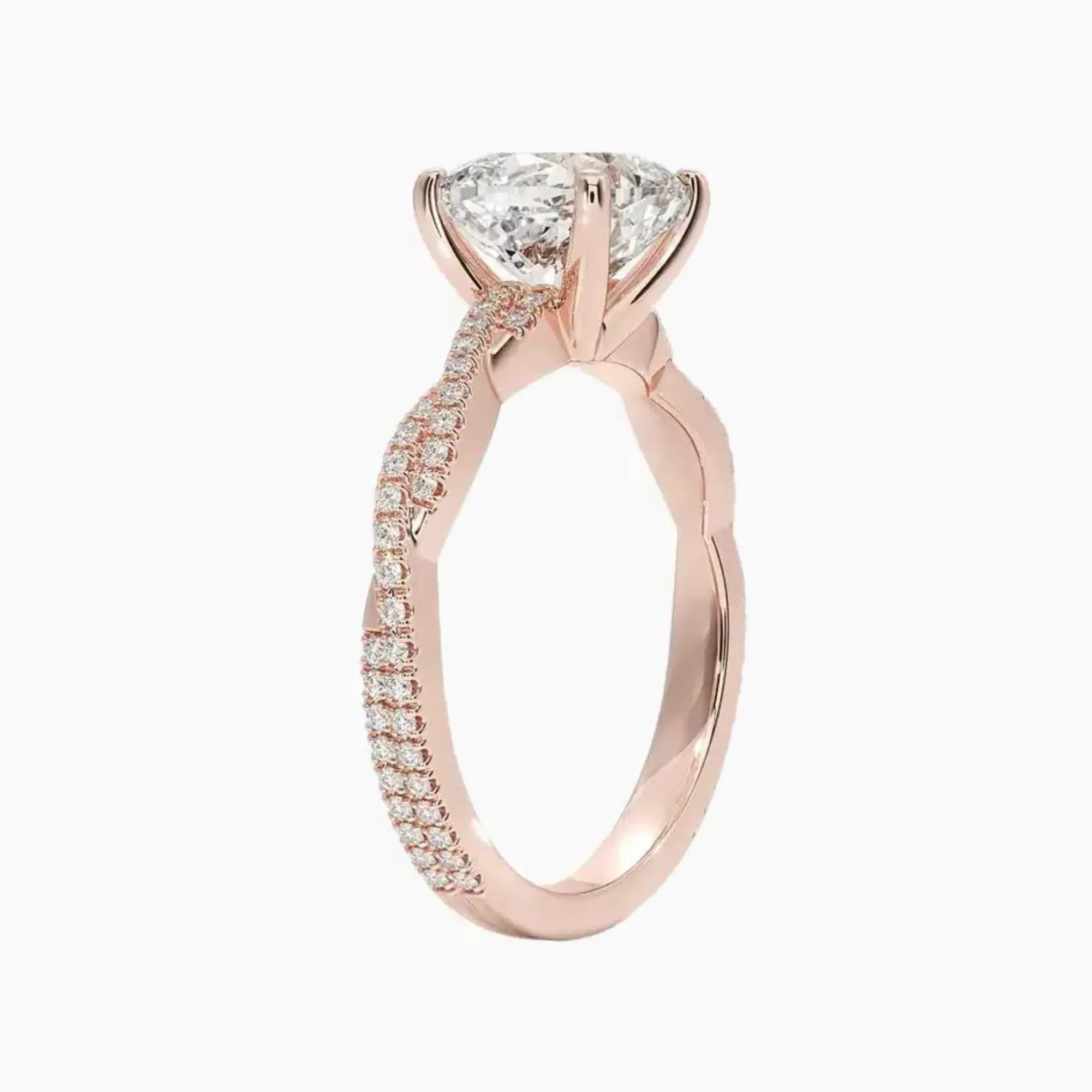 OBSER356 - Cassia Solitaire Cushion engagement ring setting view 5