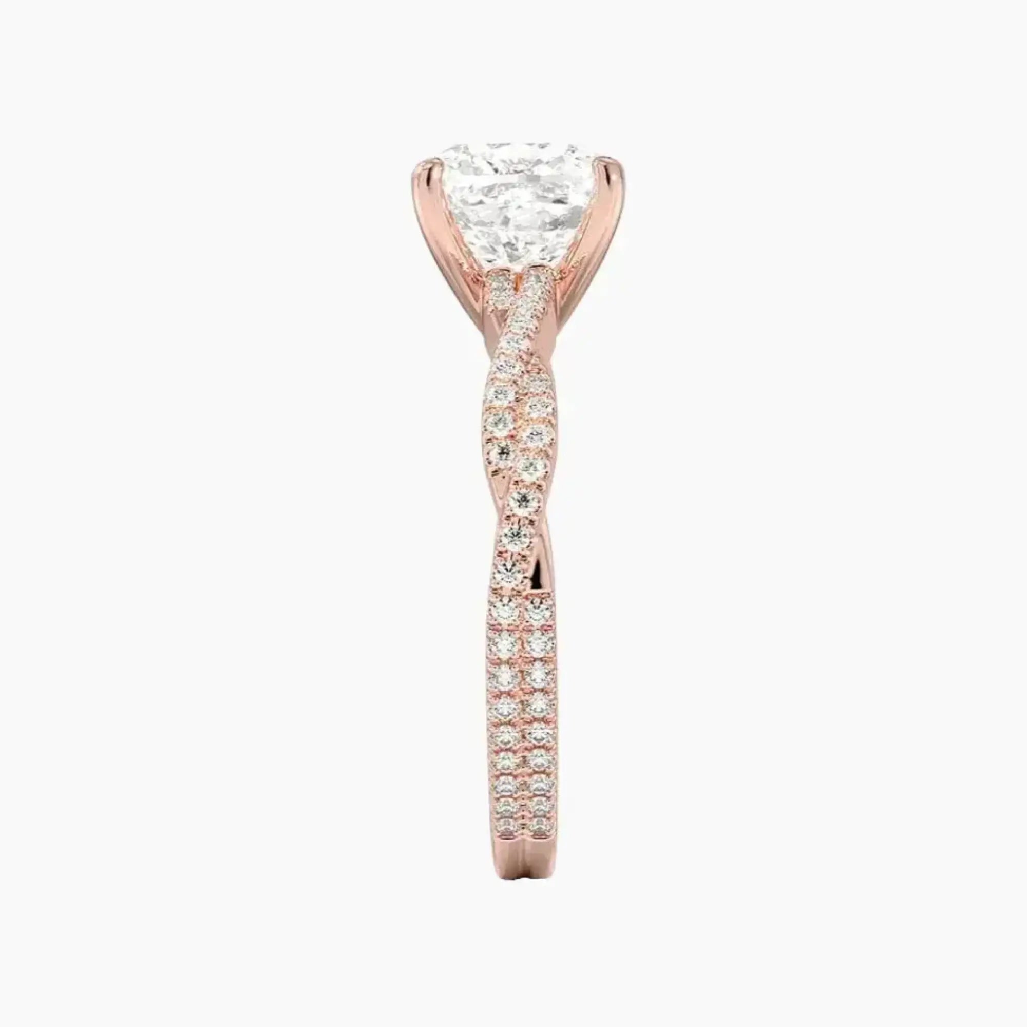 OBSER356 - Cassia Solitaire Cushion engagement ring setting view 6