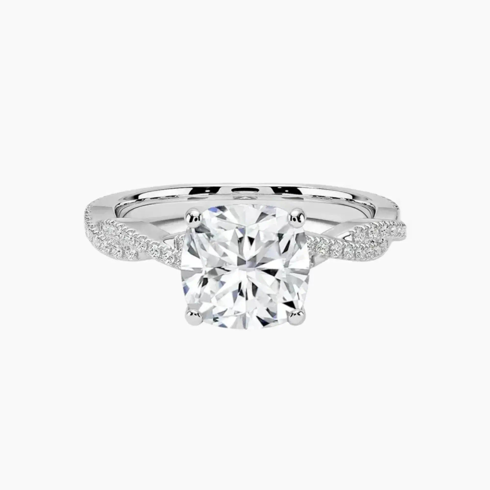 OBSER363 - Briar Solitaire Cushion engagement ring setting view 1