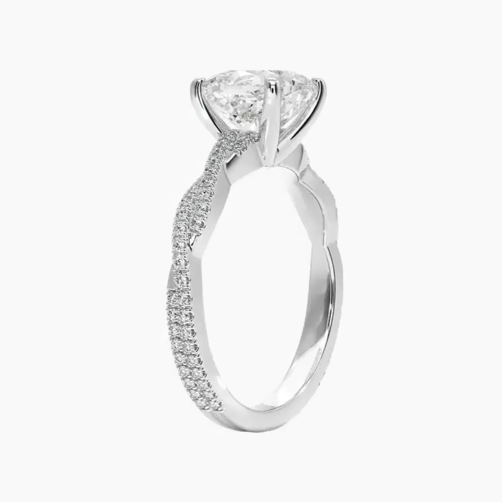 OBSER356 - Cassia Solitaire Cushion engagement ring setting view 2