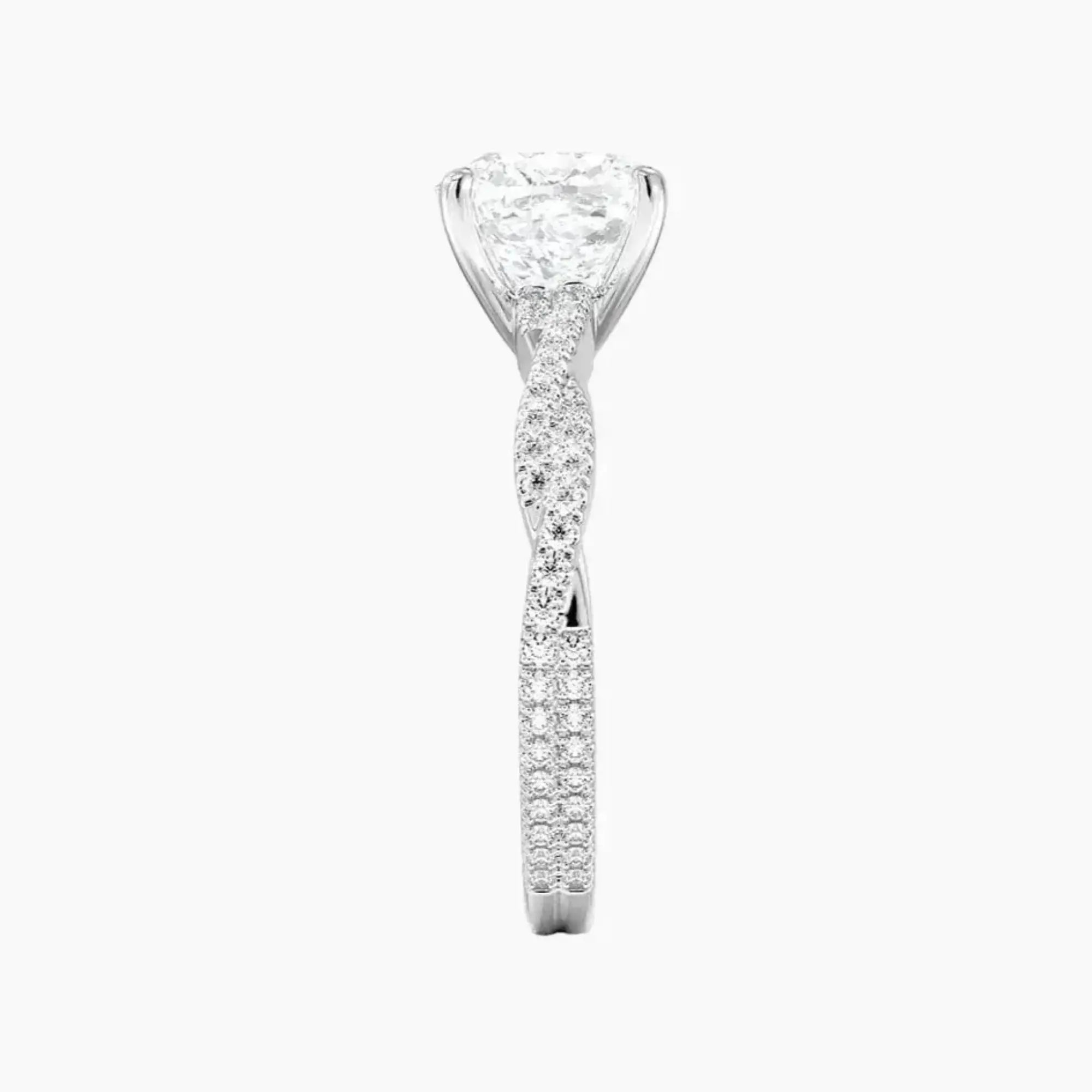 OBSER356 - Cassia Solitaire Cushion engagement ring setting view 3
