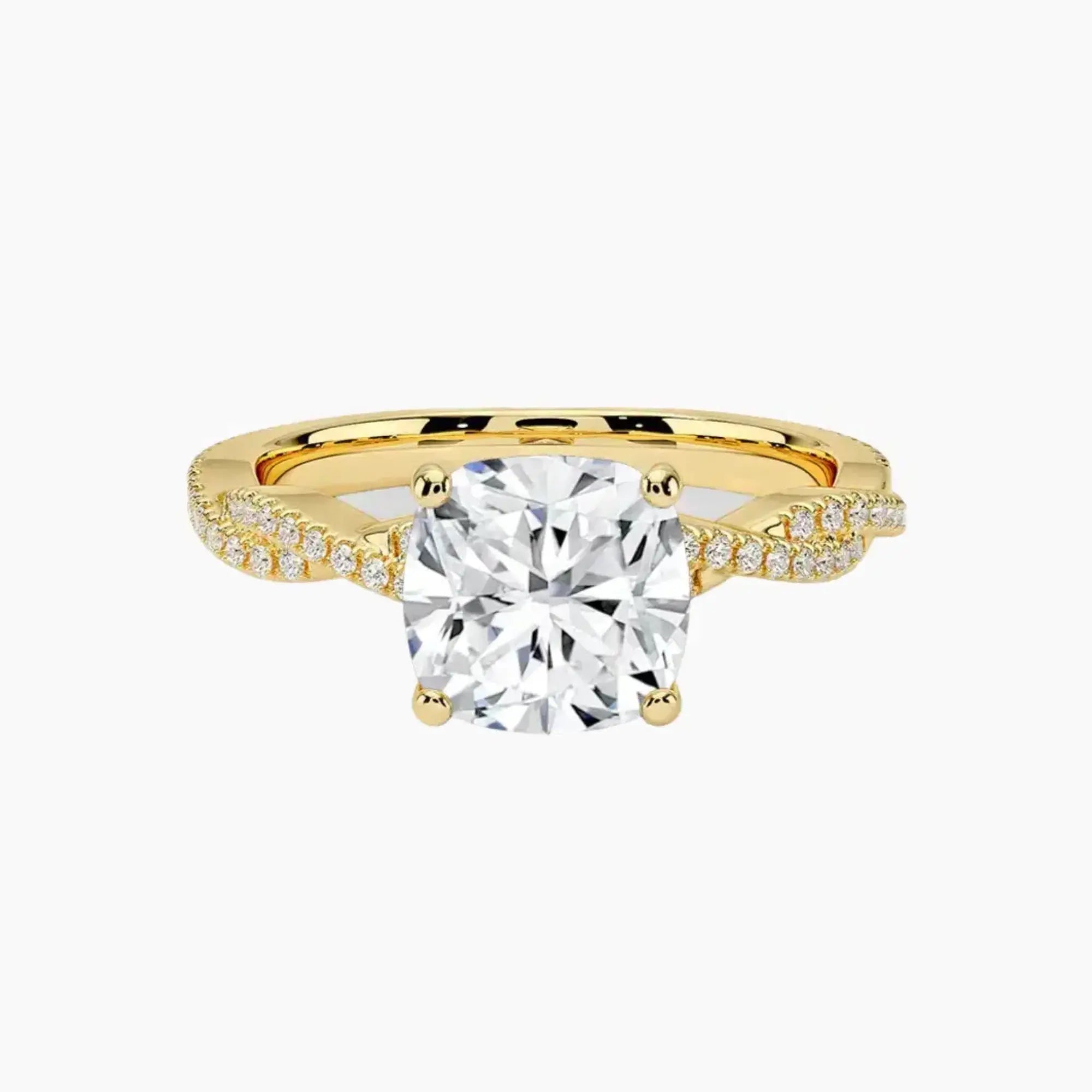 OBSER356 - Cassia Solitaire Cushion engagement ring setting view 7