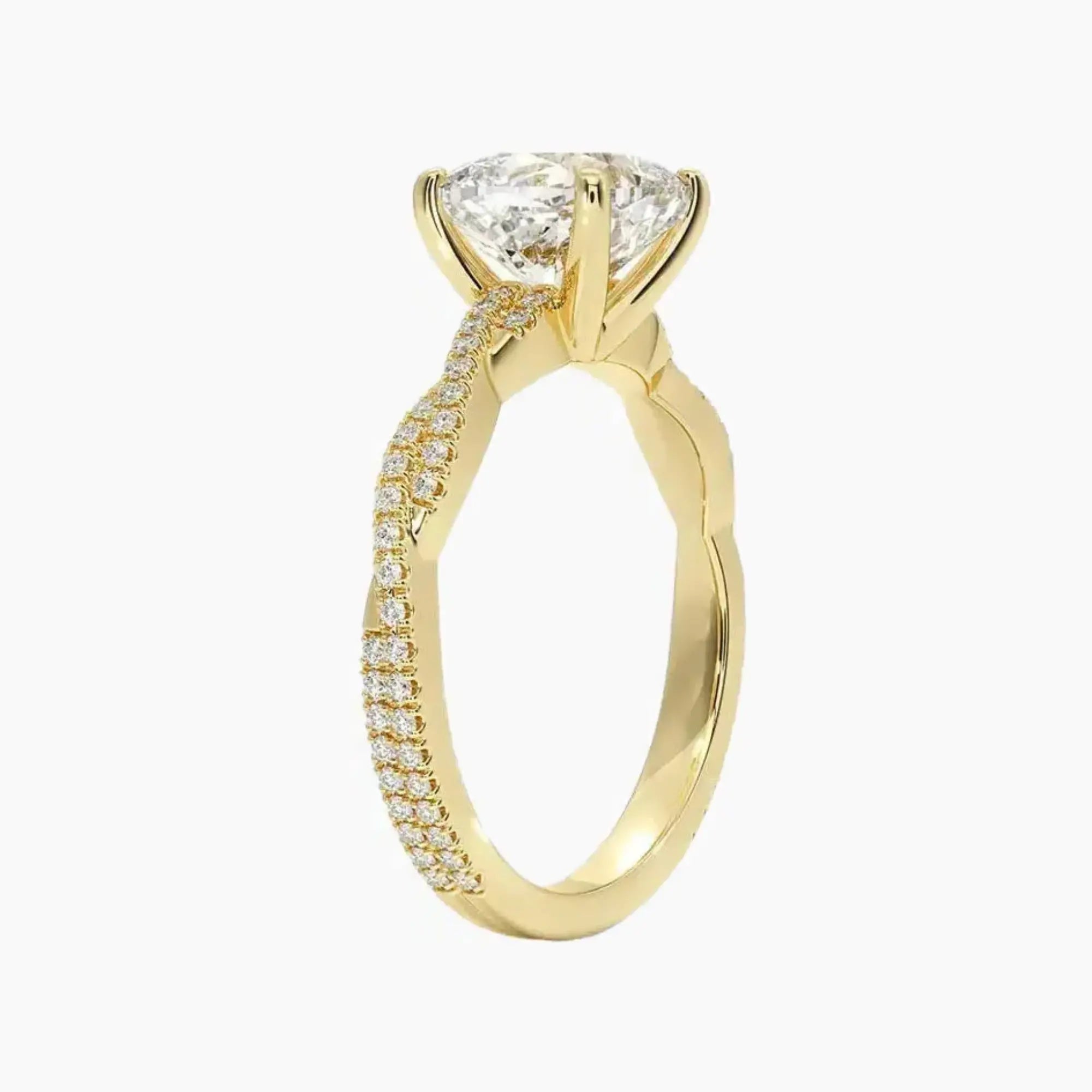 OBSER363 - Briar Solitaire Cushion engagement ring setting view 8