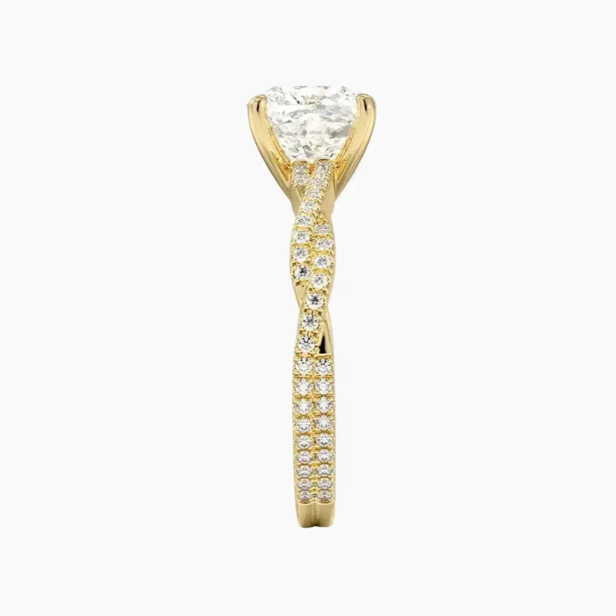 OBSER363 - Briar Solitaire Cushion engagement ring setting view 9
