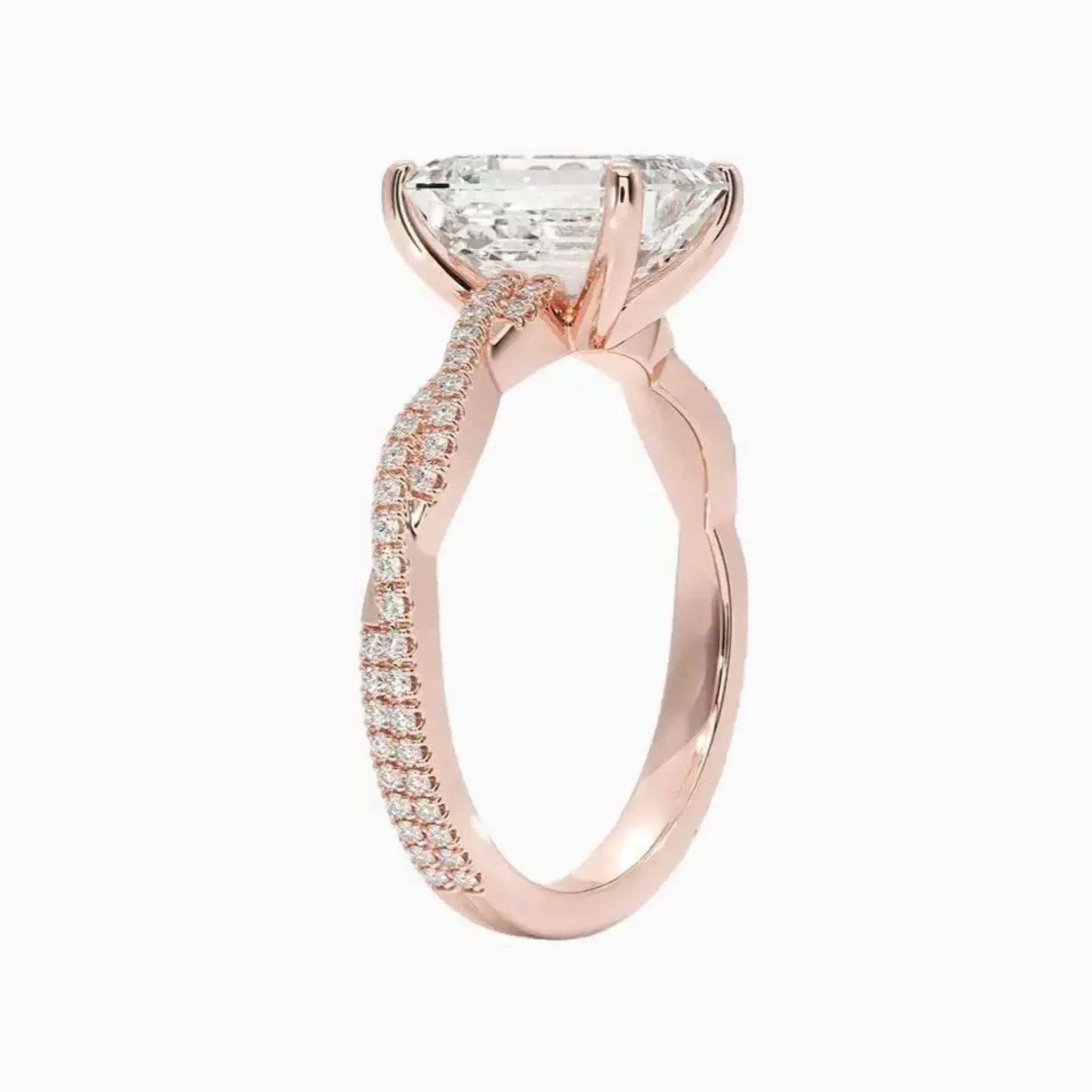 OBSER353 - Cassia Solitaire Emerald engagement ring setting view 5