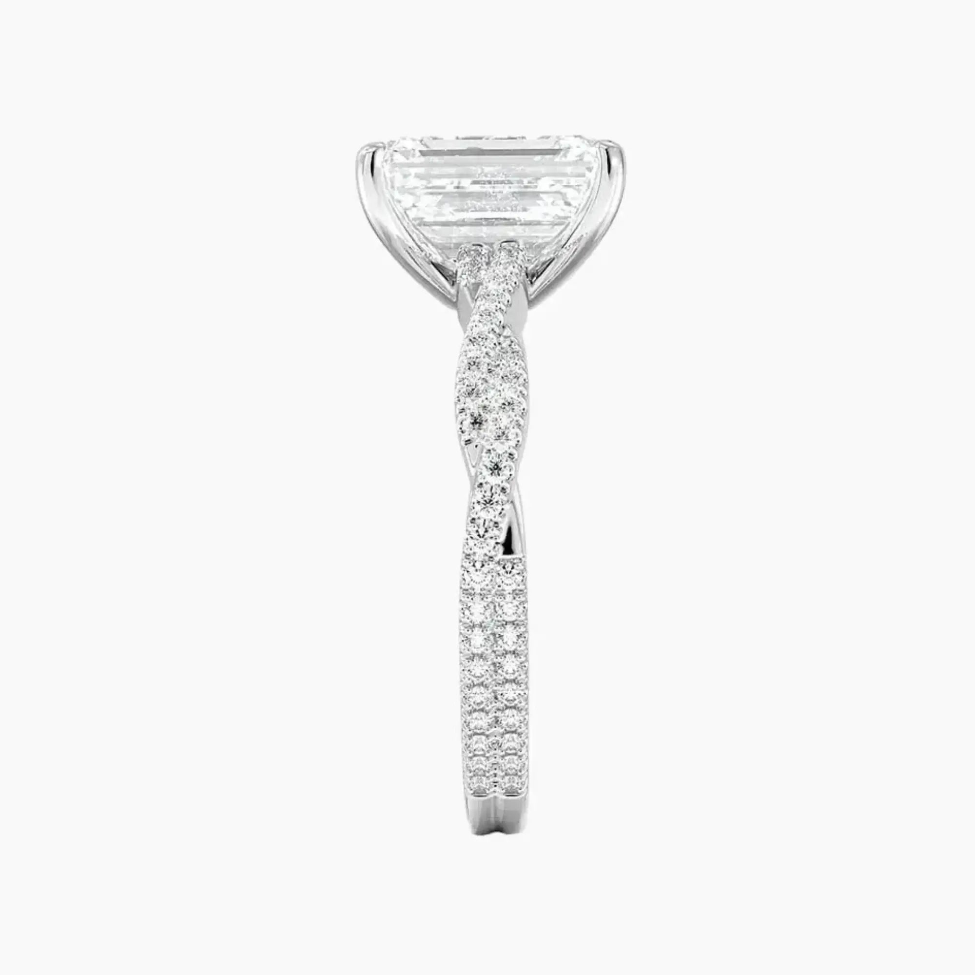 OBSER353 - Cassia Solitaire Emerald engagement ring setting view 3