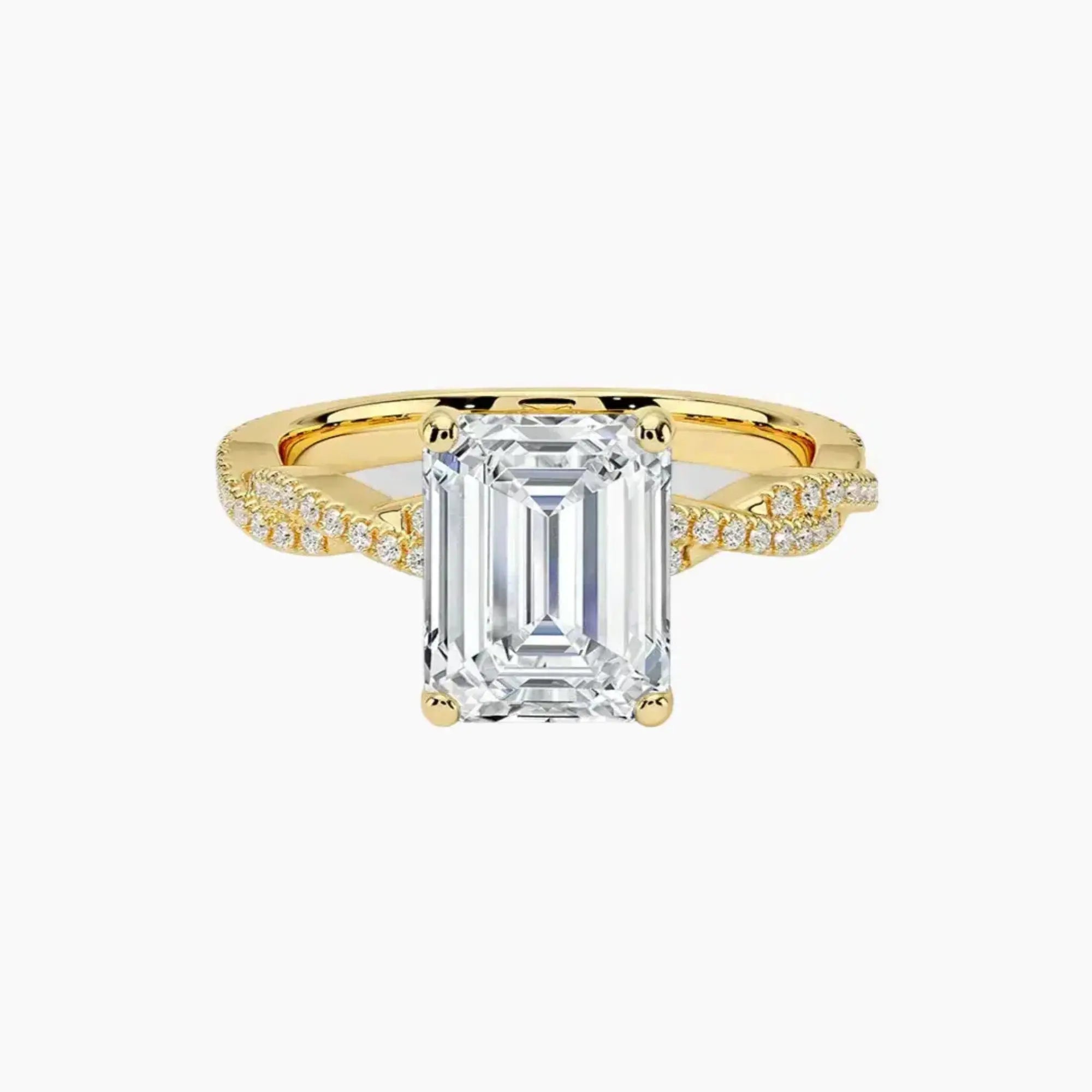 OBSER353 - Cassia Solitaire Emerald engagement ring setting view 7