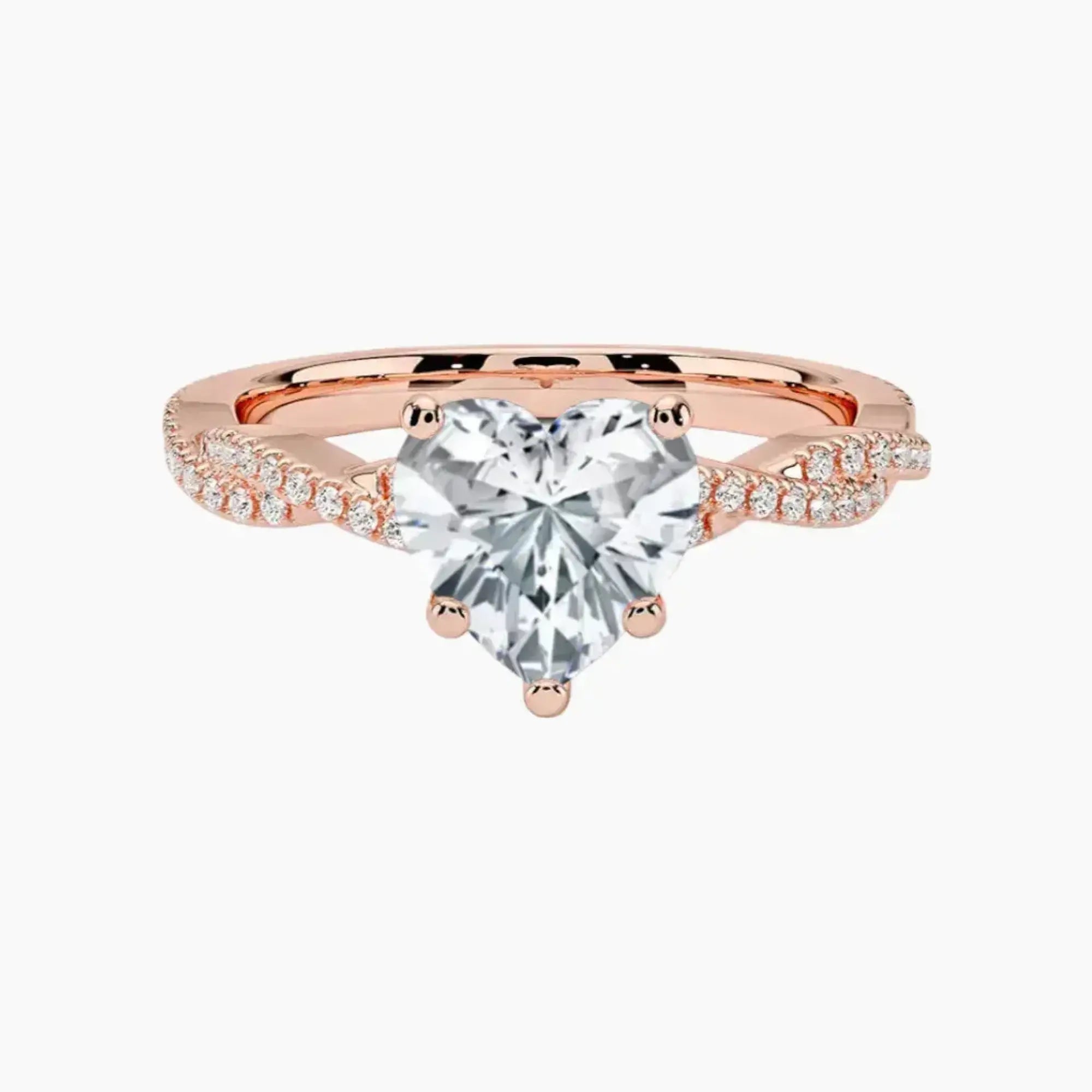 OBSER359 - Briar Solitaire Heart engagement ring setting view 4
