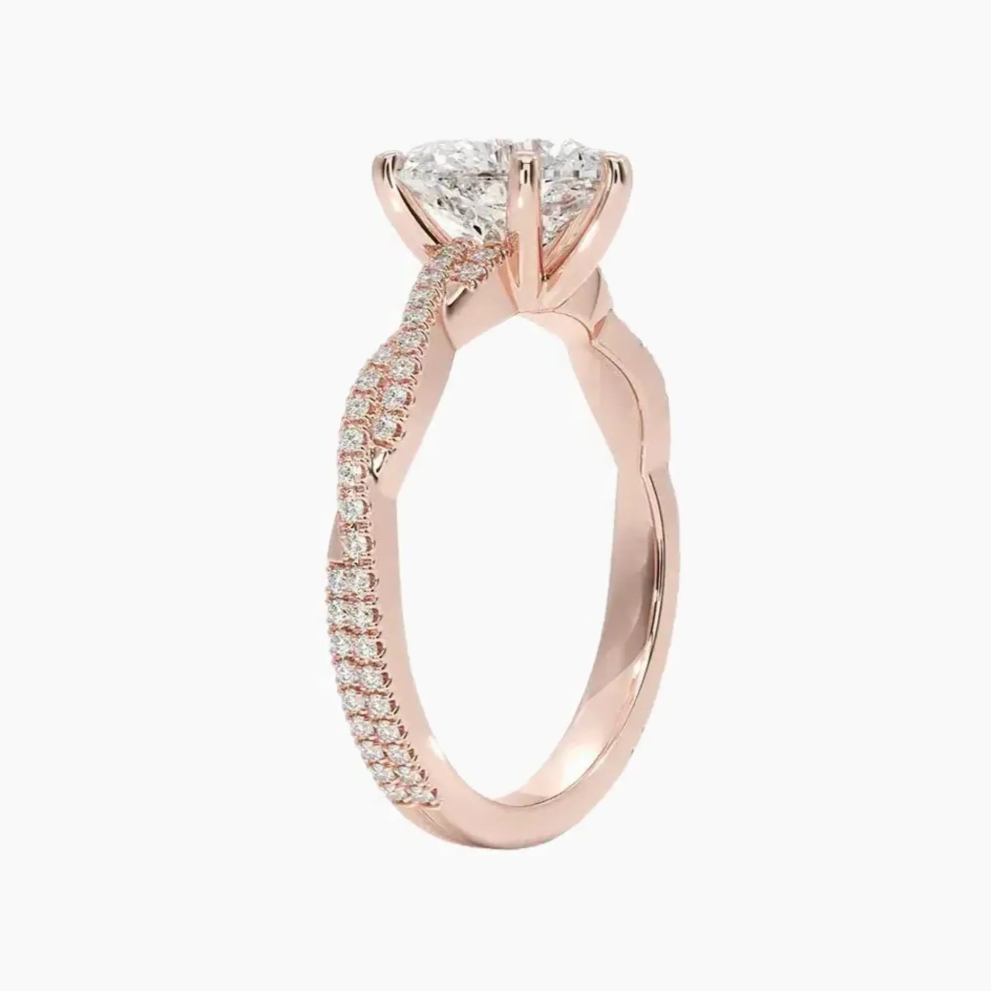 OBSER359 - Briar Solitaire Heart engagement ring setting view 5