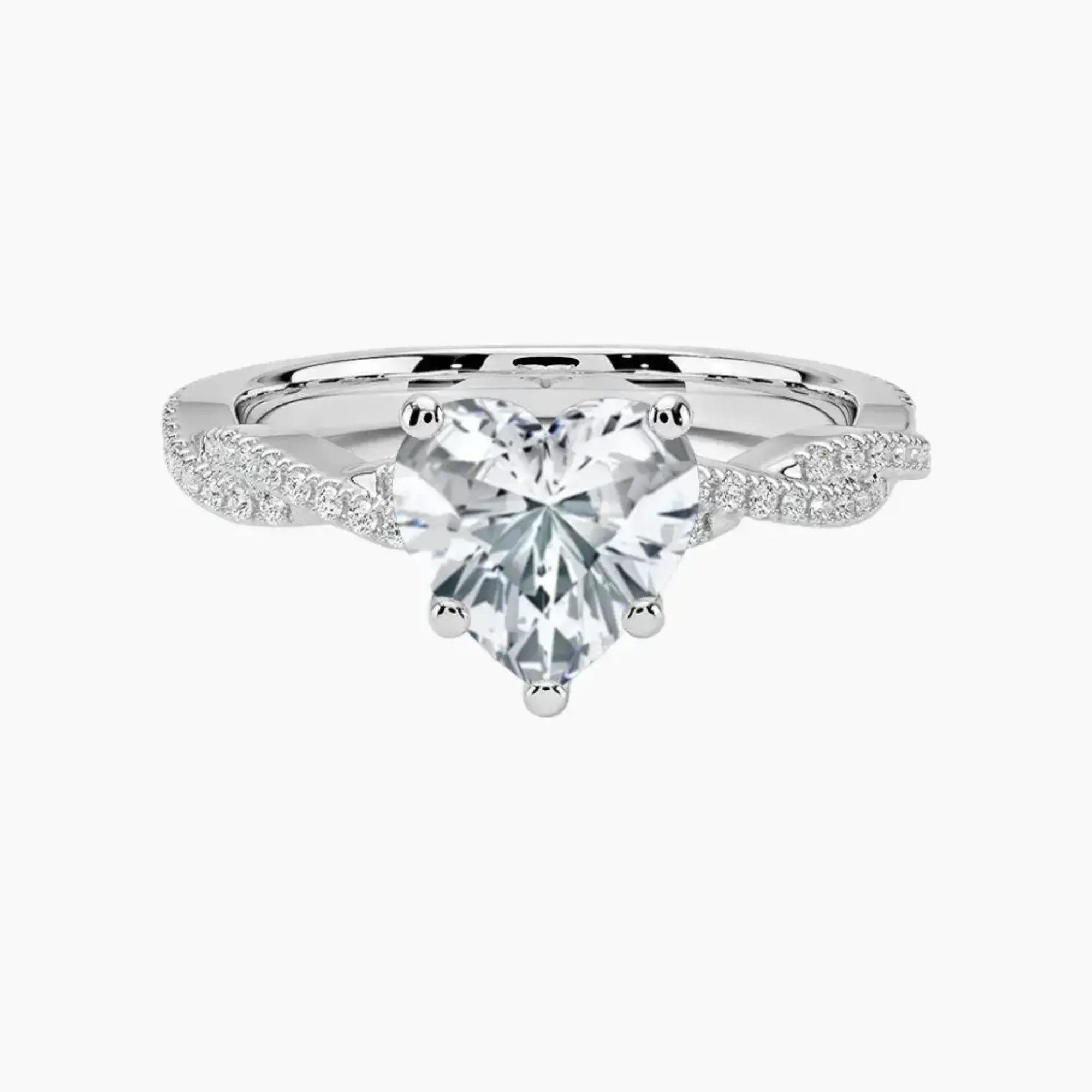 OBSER359 - Briar Solitaire Heart engagement ring setting view 1