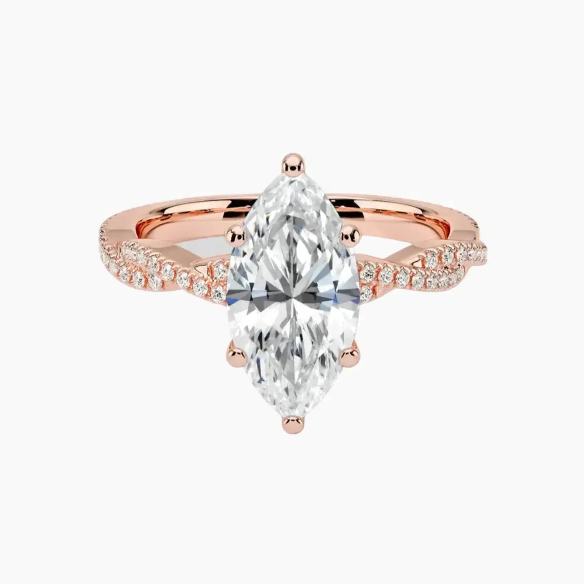 OBSER151 - Briar Solitaire Marquise engagement ring setting view 4