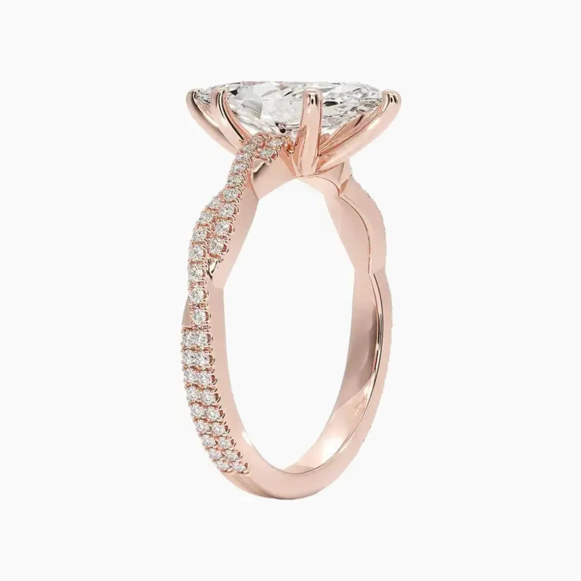OBSER151 - Briar Solitaire Marquise engagement ring setting view 5