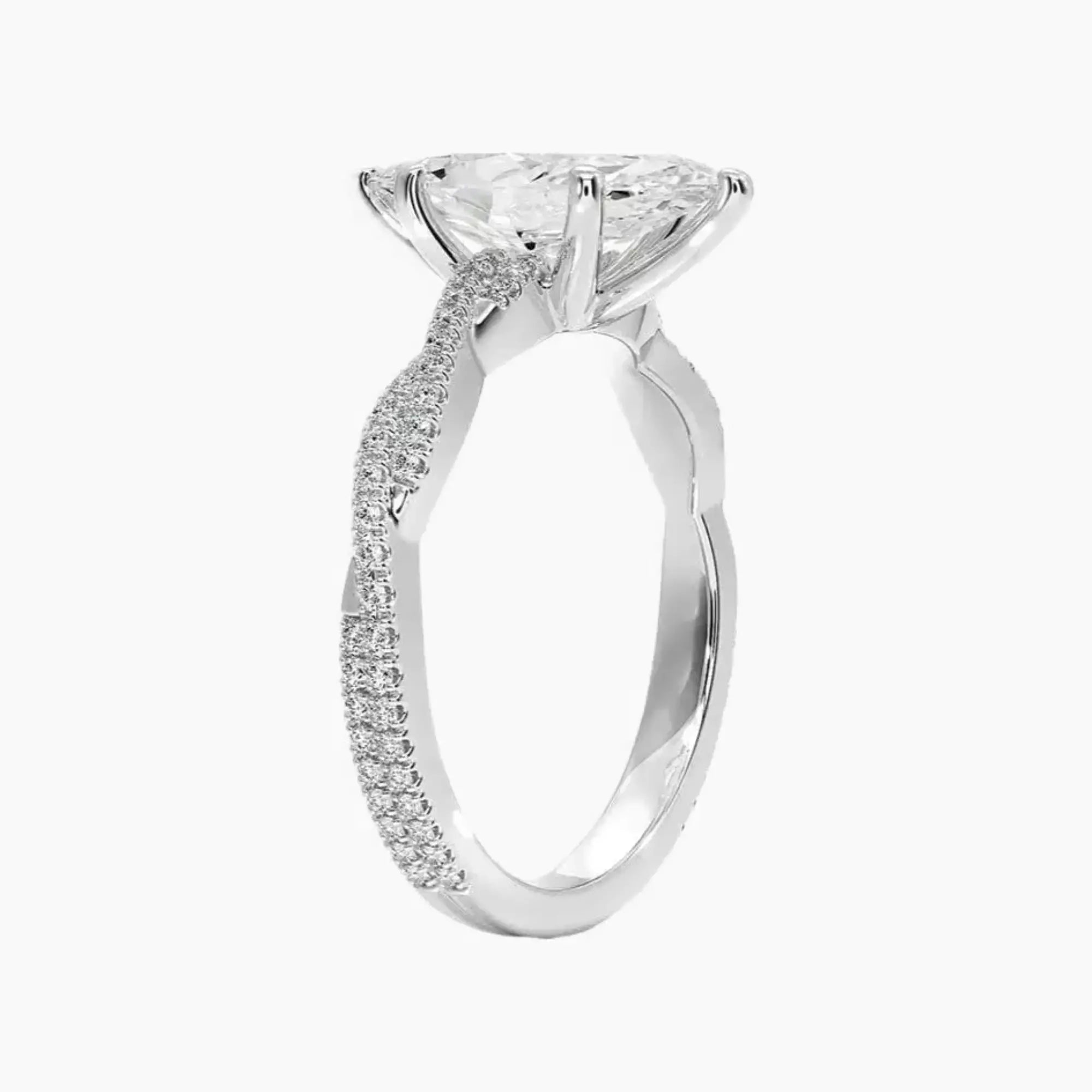 OBSER151 - Briar Solitaire Marquise engagement ring setting view 2