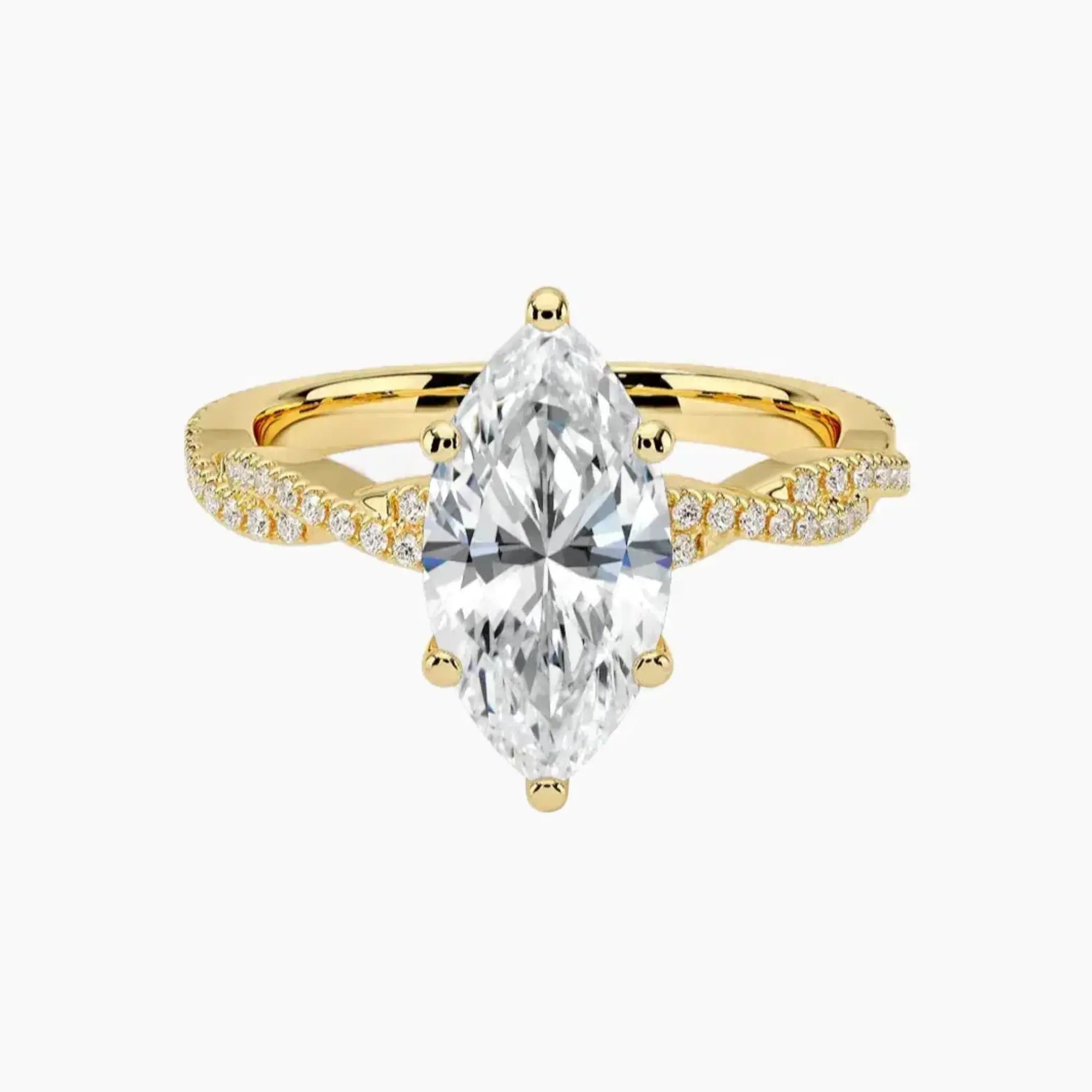 OBSER151 - Briar Solitaire Marquise engagement ring setting view 7