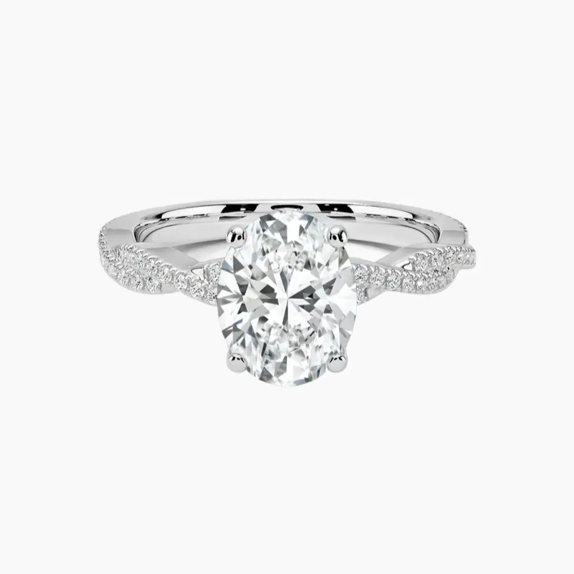 OBSER152 - Briar Solitaire Oval engagement ring setting view 1
