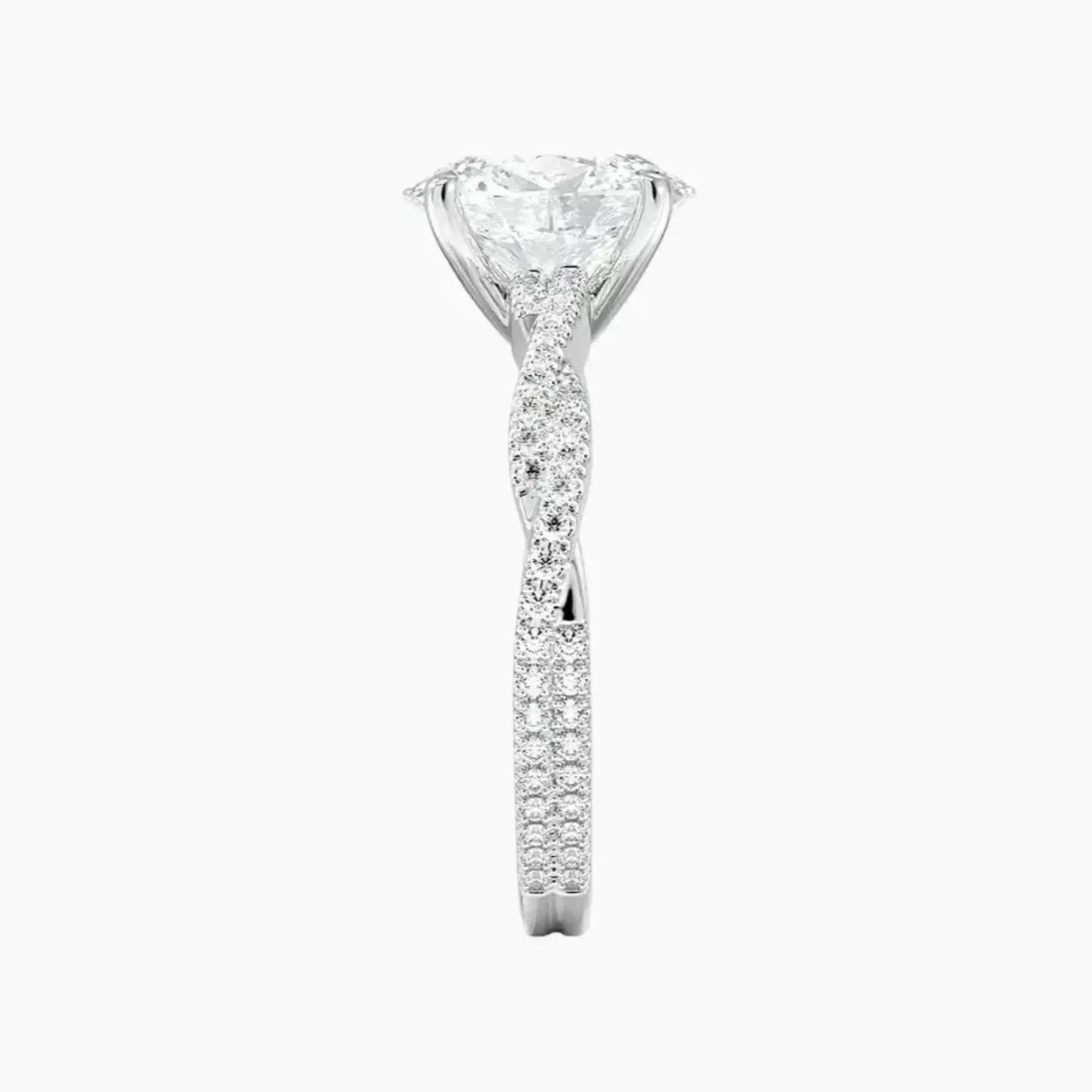 OBSER152 - Briar Solitaire Oval engagement ring setting view 3