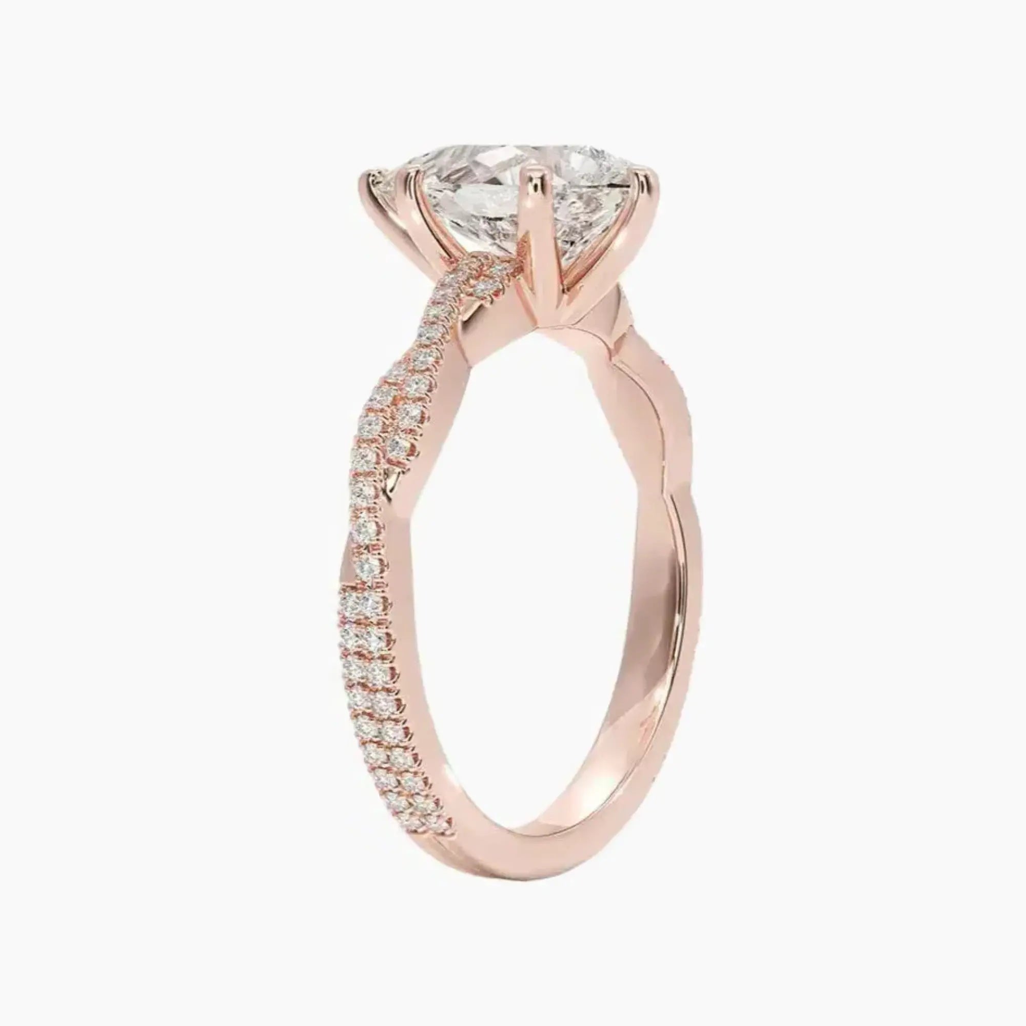 OBSER355 - Cassia Solitaire Pear engagement ring setting view 5